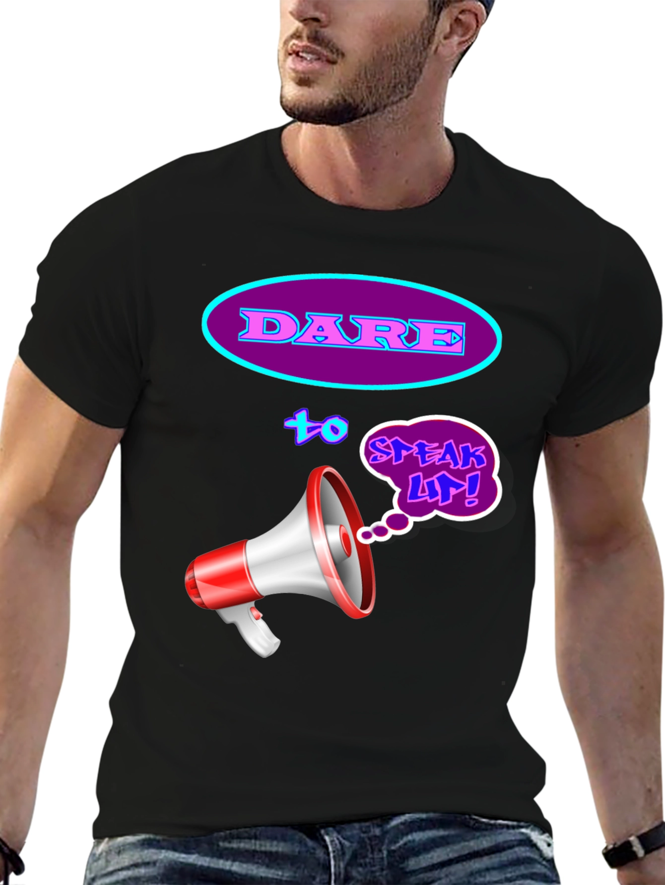 Dare to Speak Up Black T-Shirt