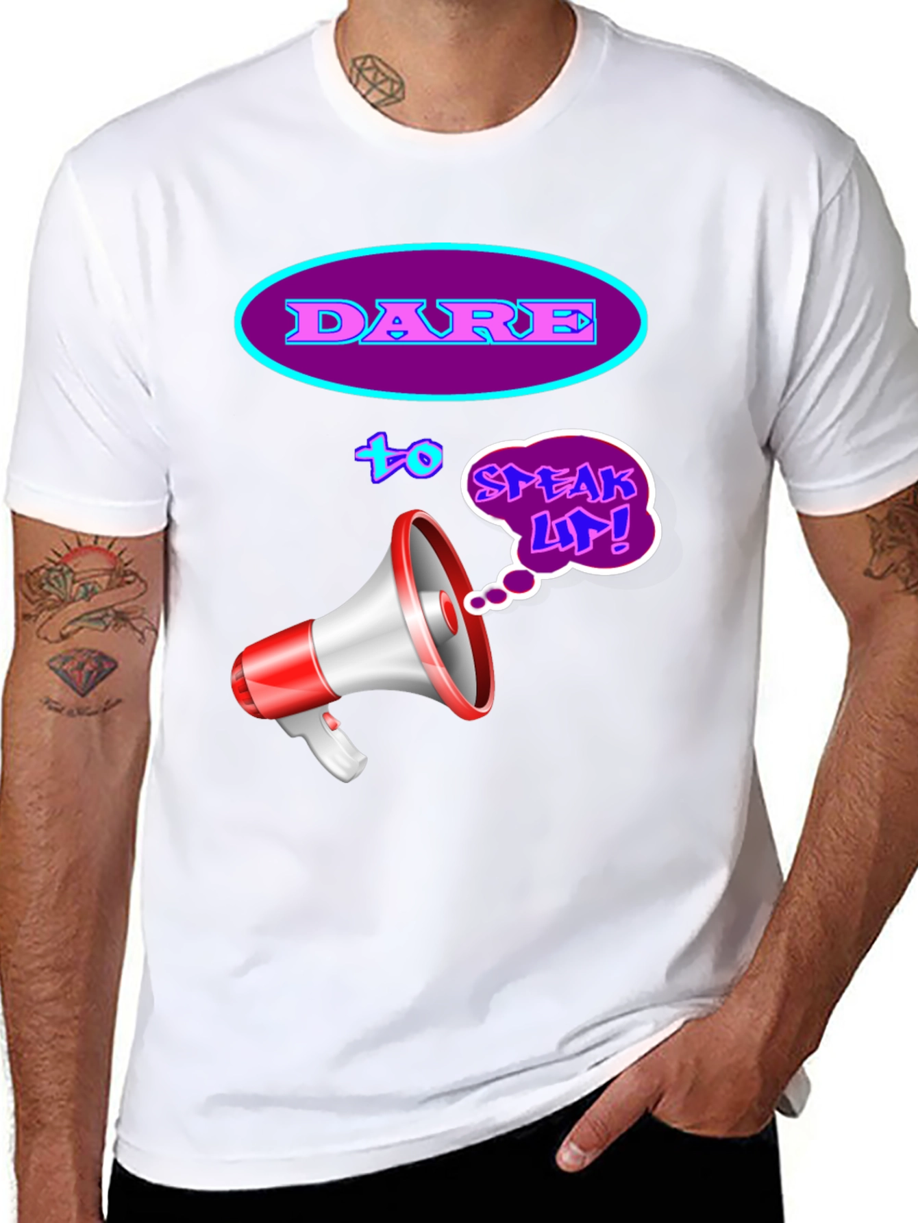 Dare to Speak Up Black T-Shirt