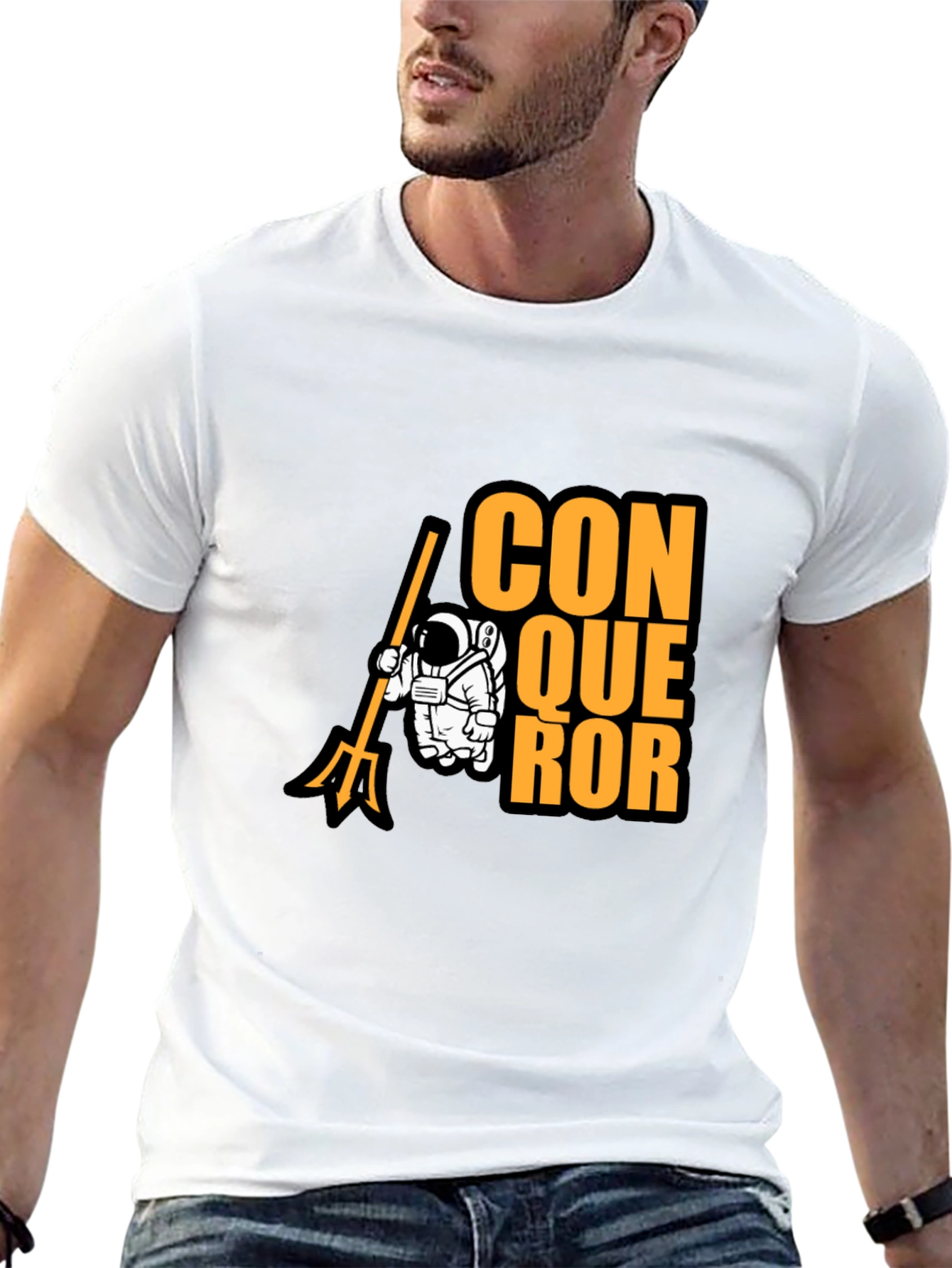 Conqueror Graphic T-Shirt: Space Explorer Design
