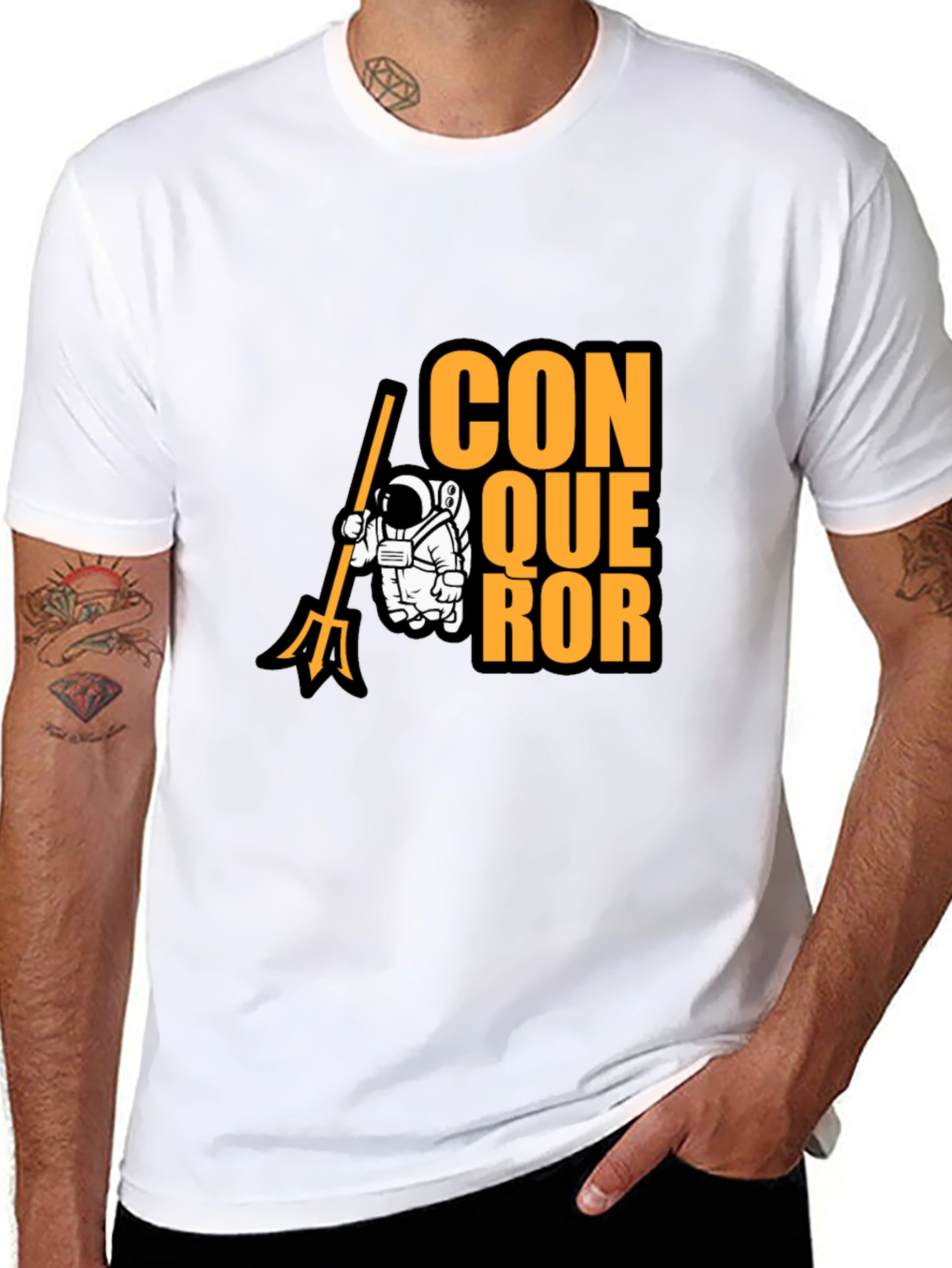 Conqueror Graphic T-Shirt: Space Explorer Design