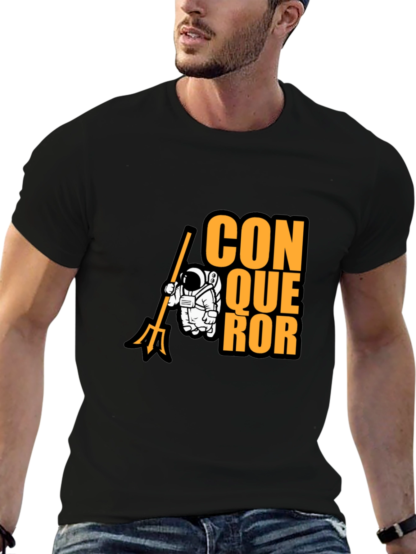 Conqueror Graphic T-Shirt: Space Explorer Design