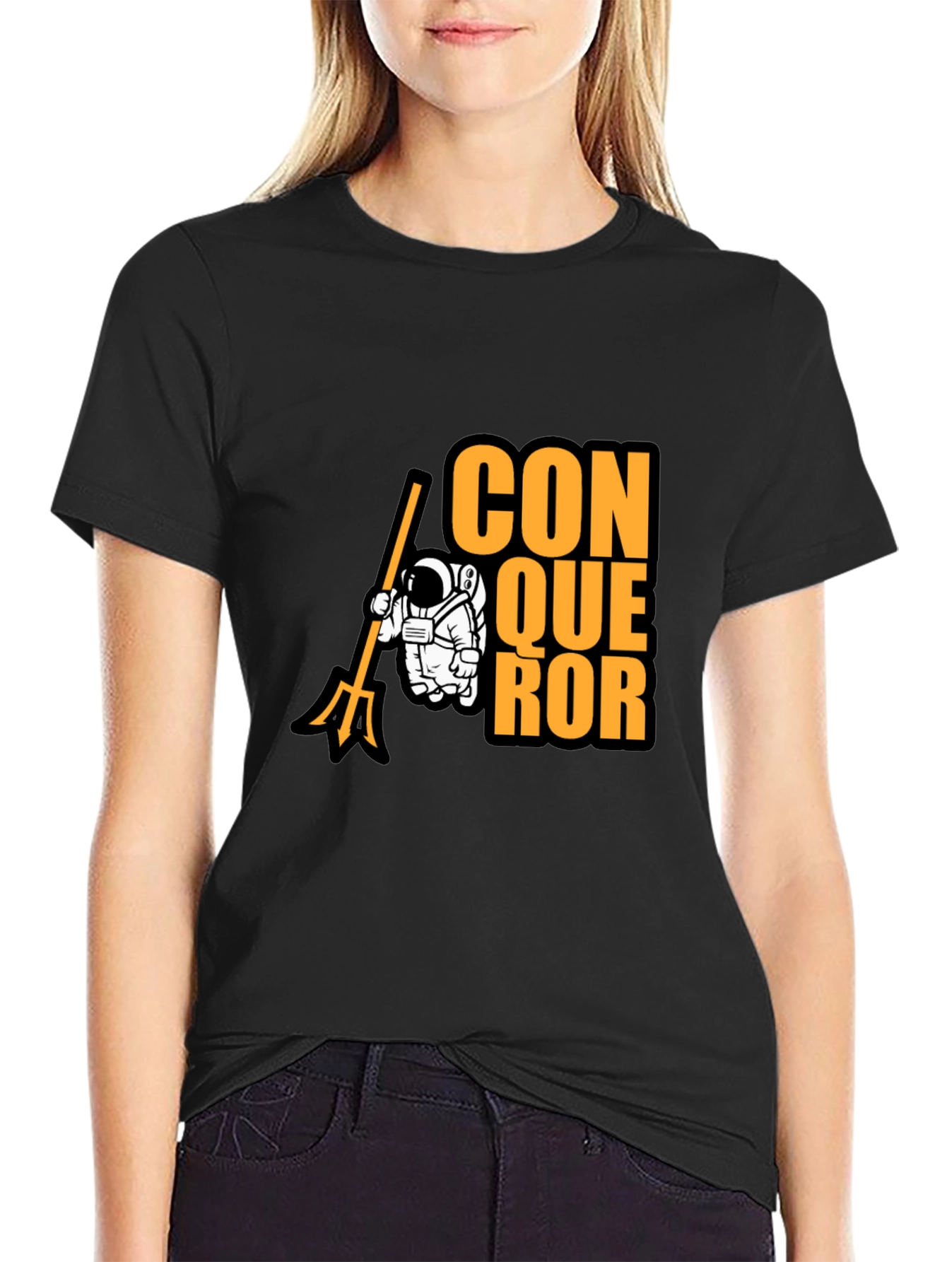 Conqueror Graphic T-Shirt: Space Explorer Design