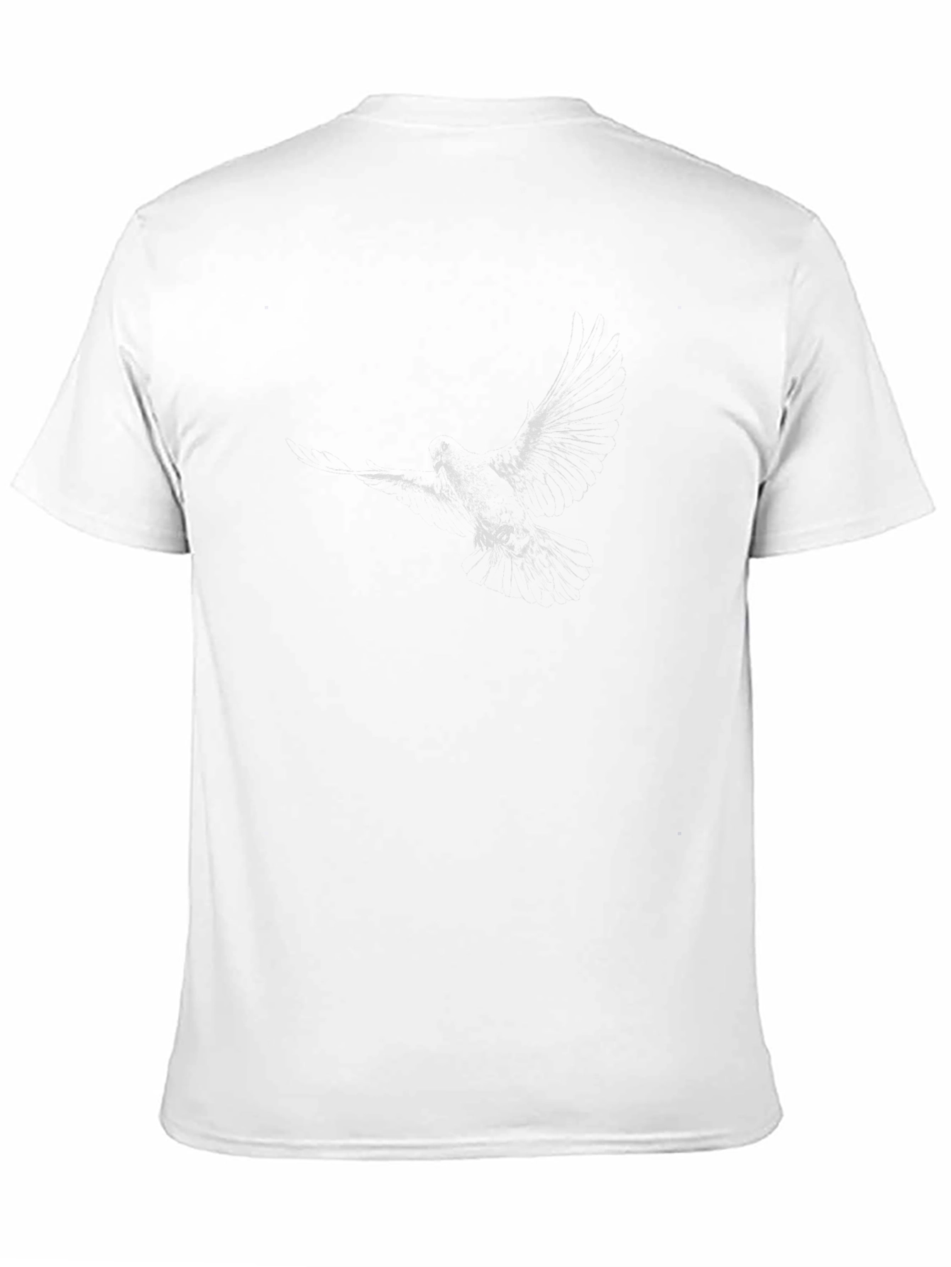 Mens Graphic Black T-Shirt - Bird Design