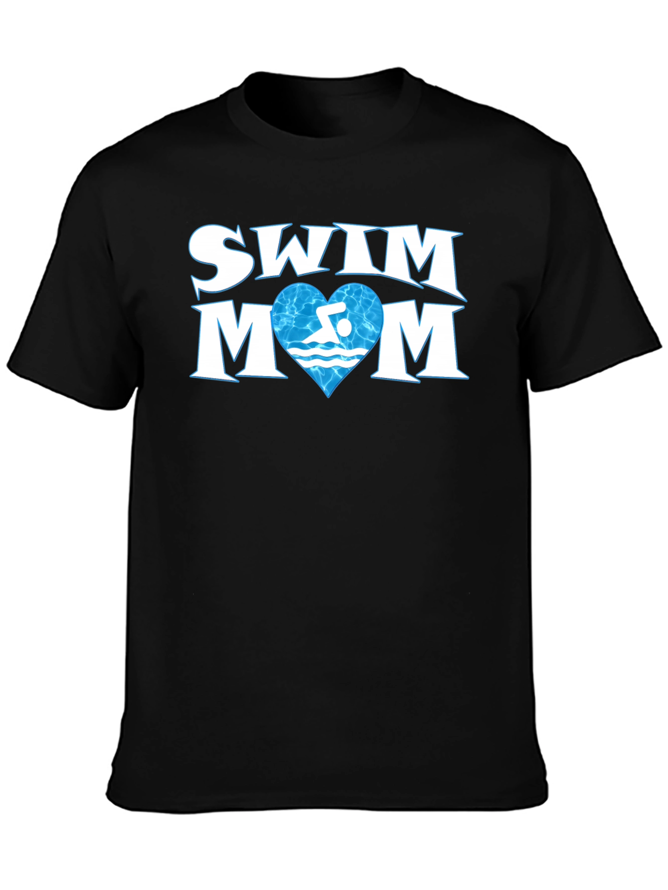 Swim Mom T-Shirt - Love Swimming Heart