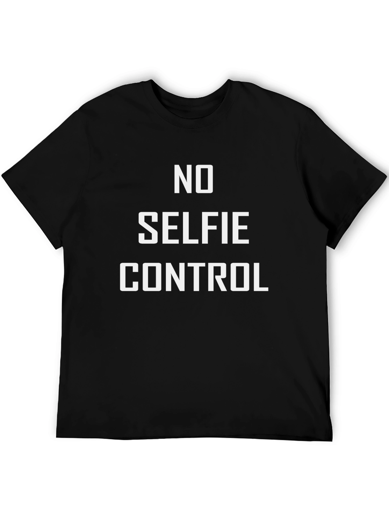 No Selfie Control Graphic Tee - Black