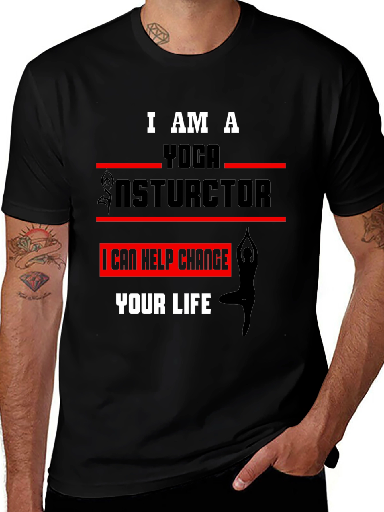 Yoga Instructor Graphic Tee - Change Your Life