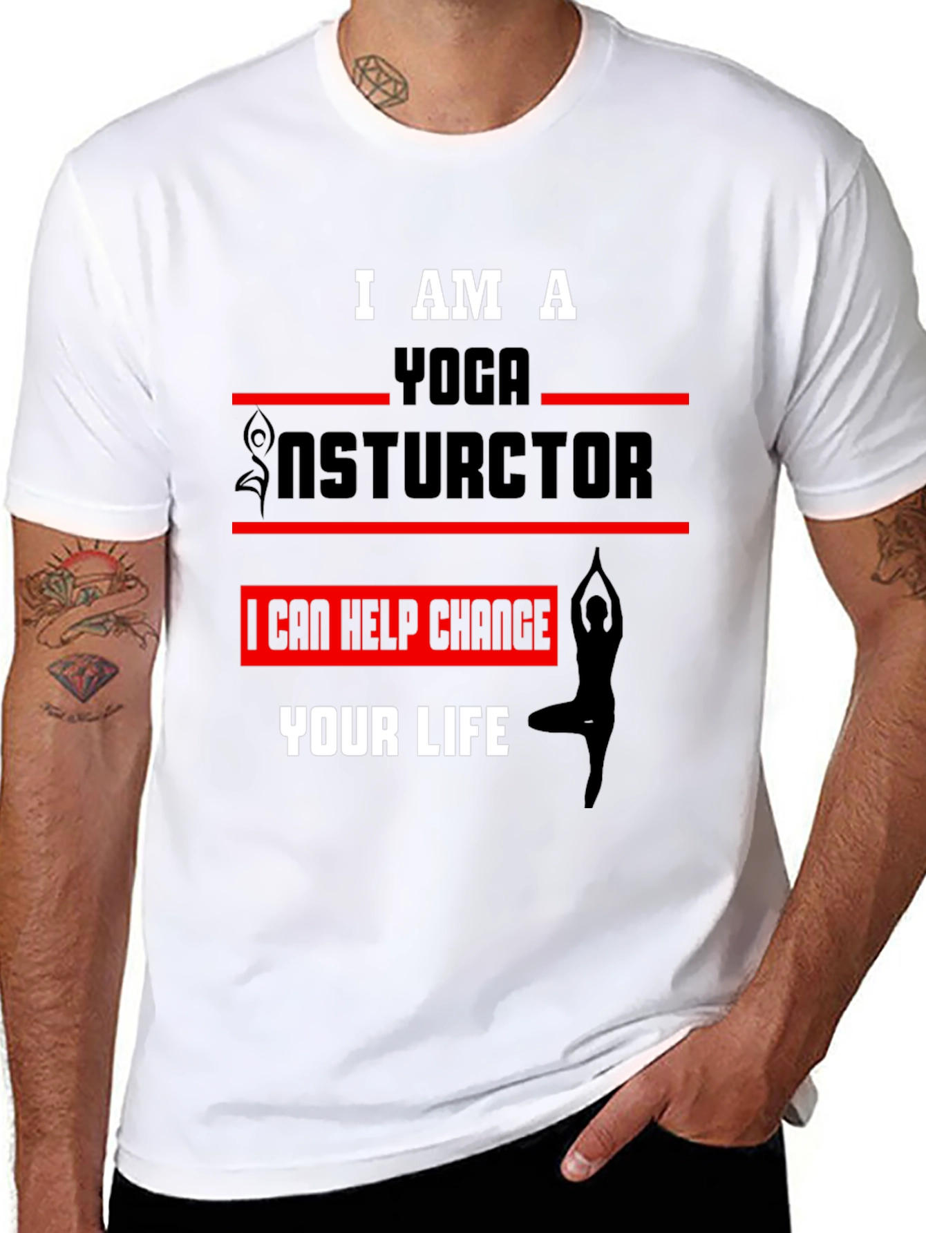Yoga Instructor Graphic Tee - Change Your Life