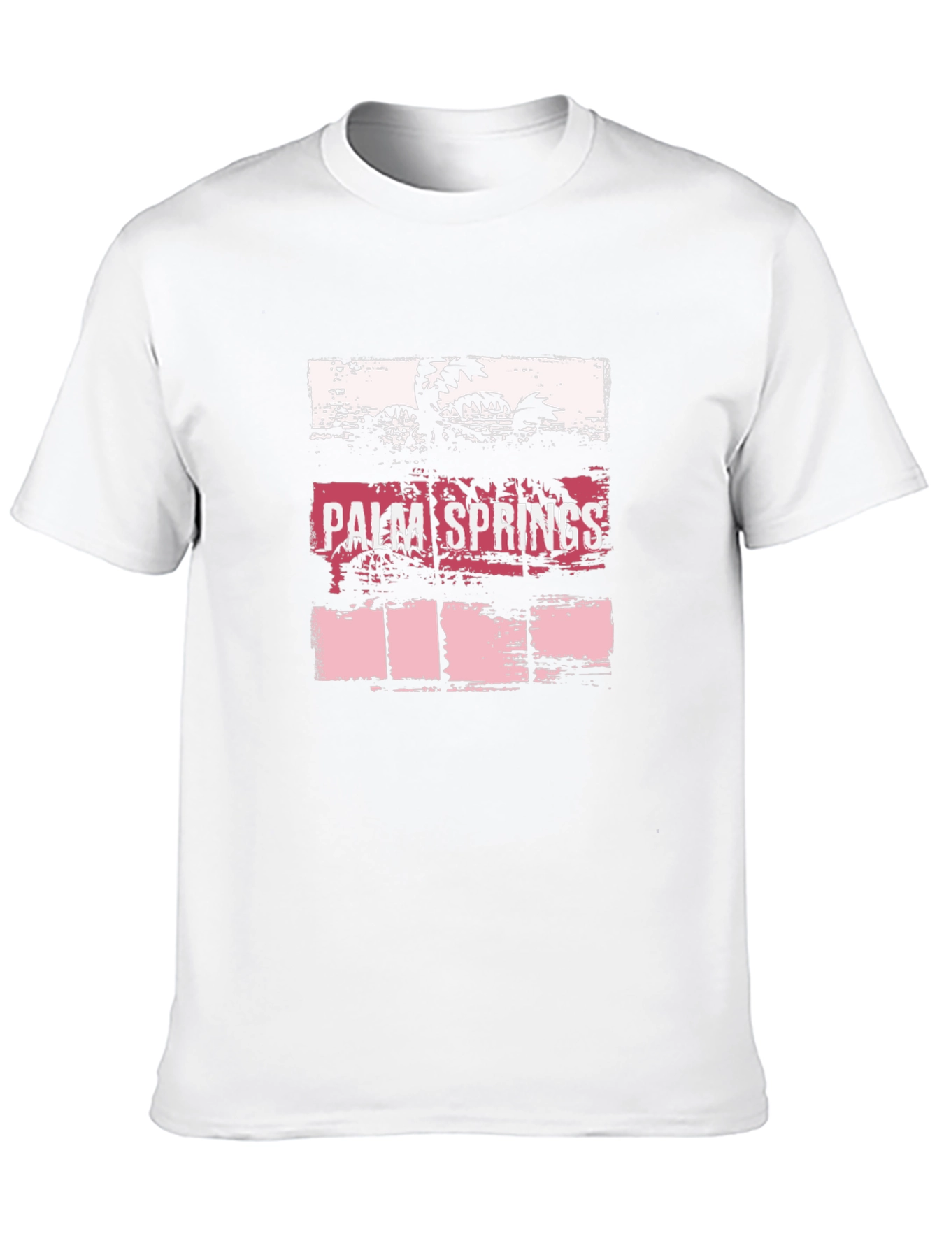Palm Springs Graphic Tee - Black Cotton T-Shirt