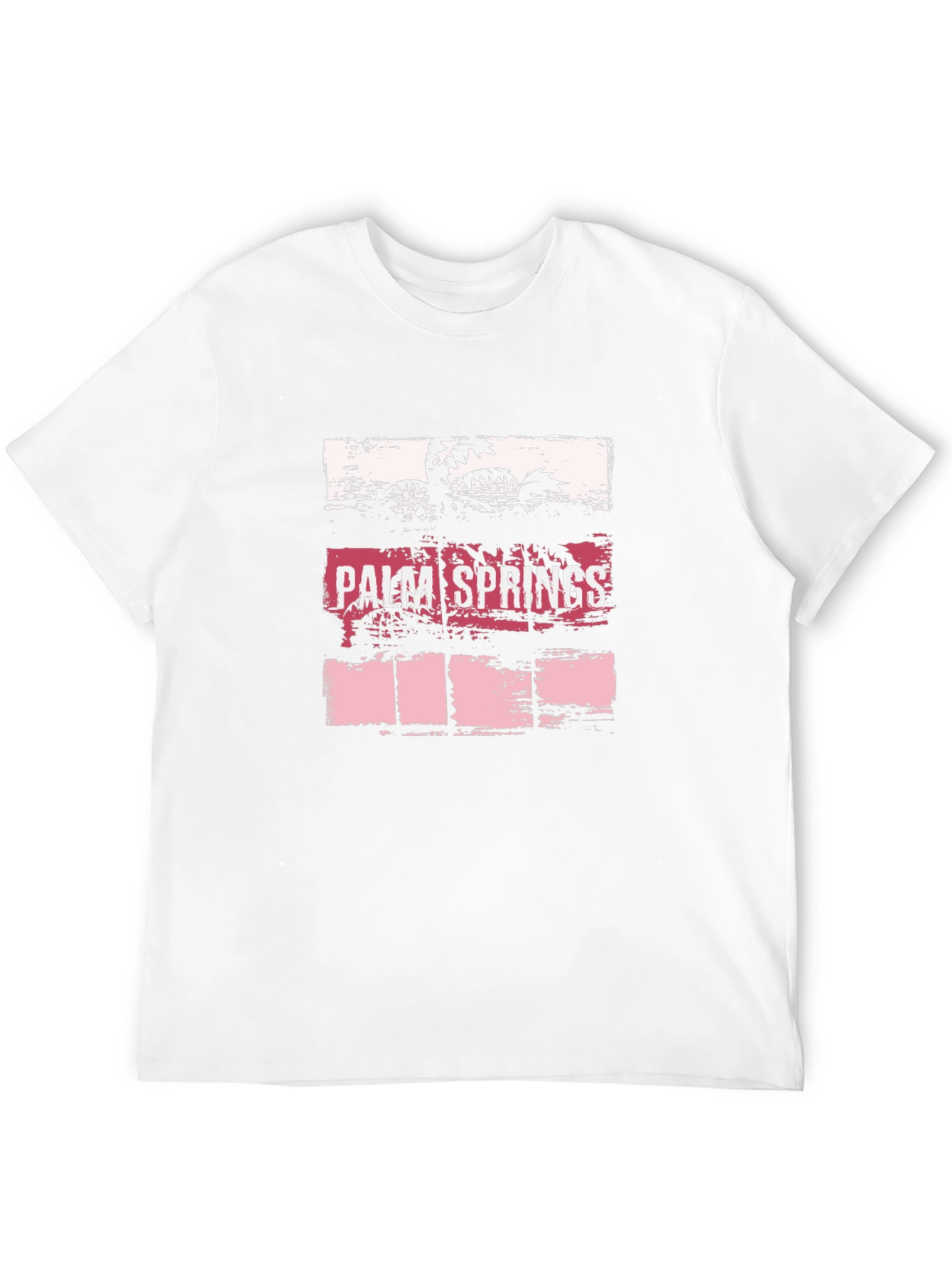 Palm Springs Graphic Tee - Black Cotton T-Shirt