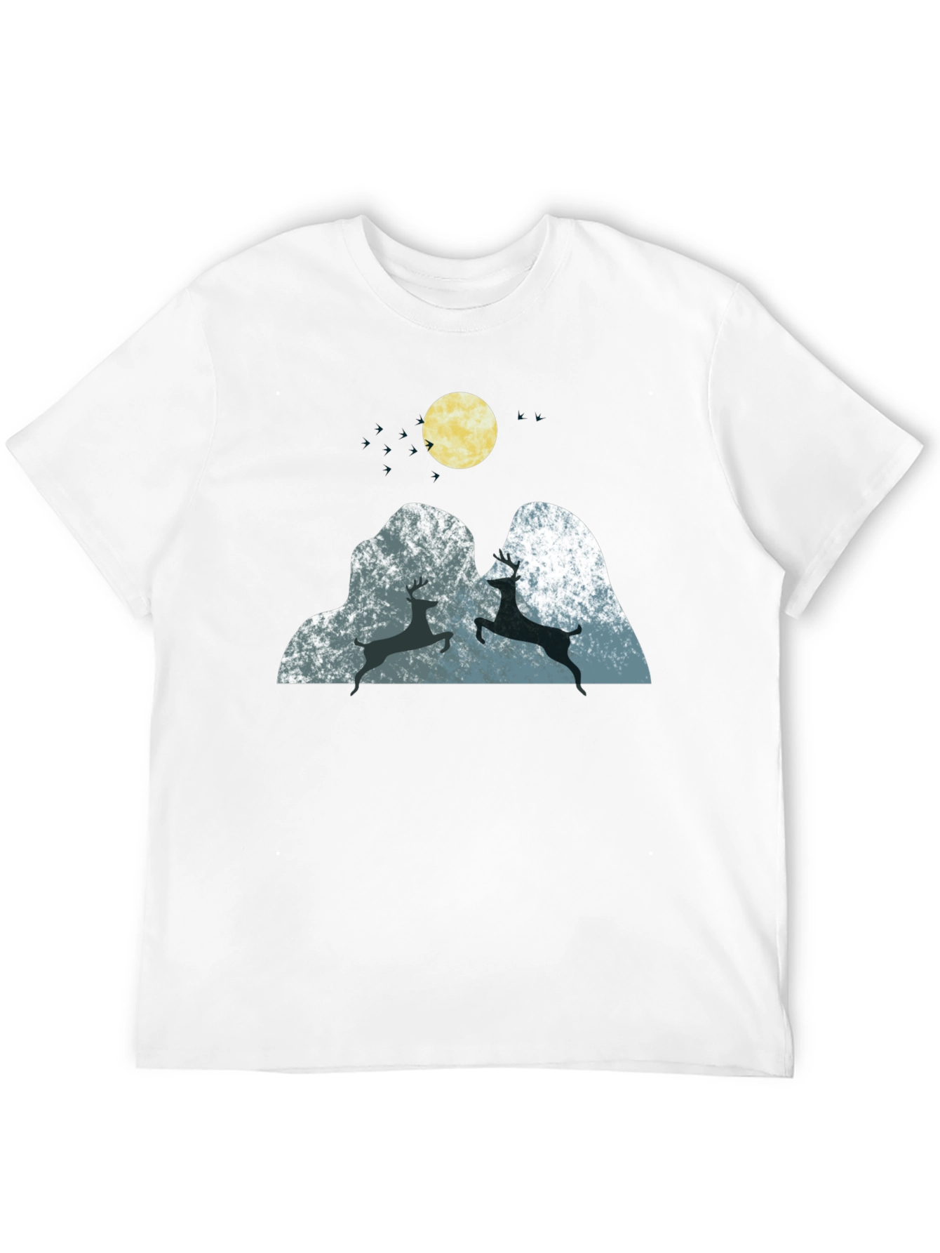 Mountain Deer Graphic Tee - Soft & Stylish