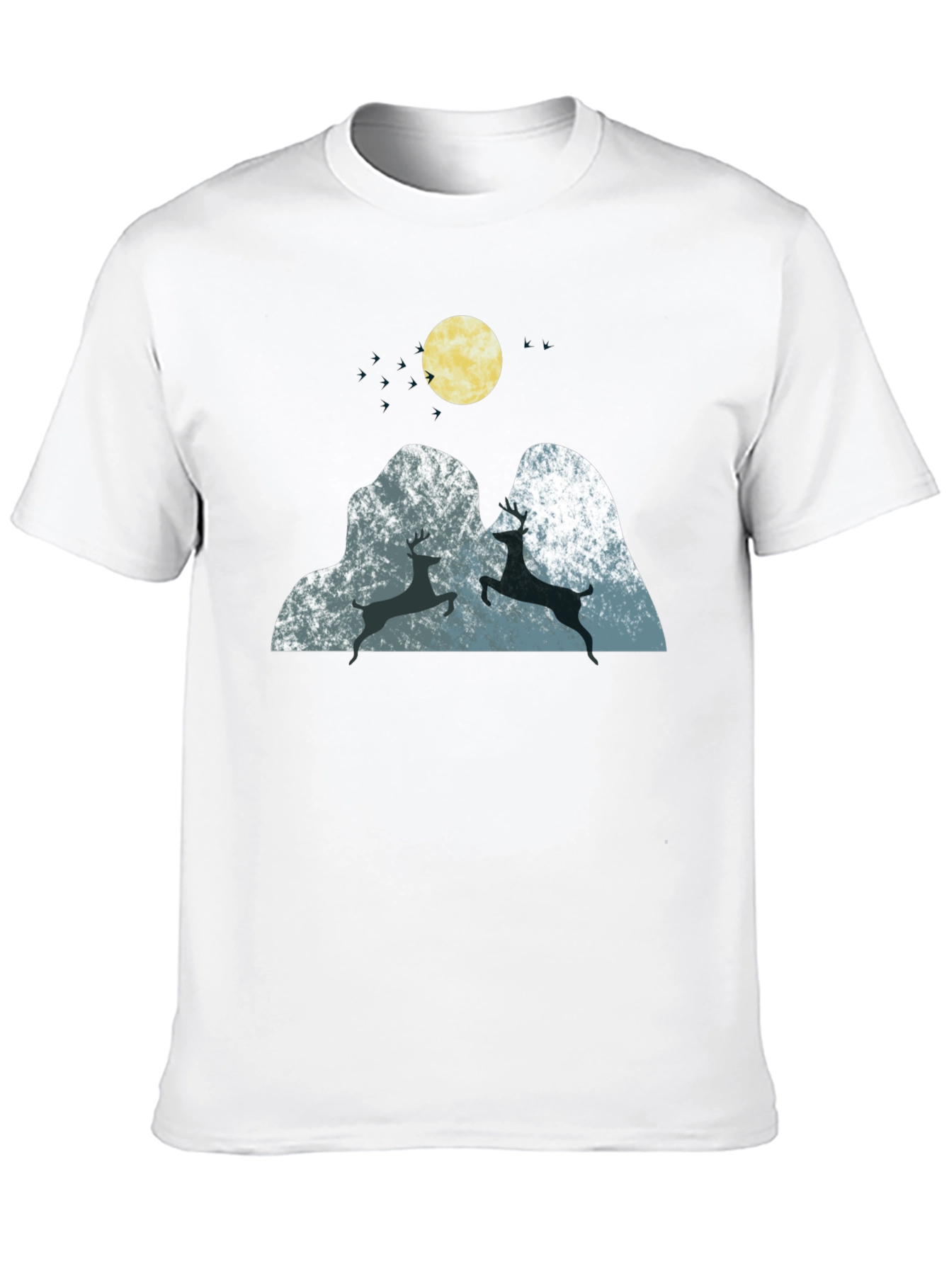 Mountain Deer Graphic Tee - Soft & Stylish