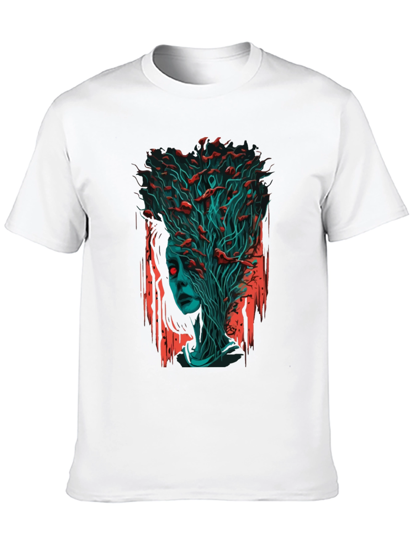 Surreal Zombie Girl Graphic Tee - Black