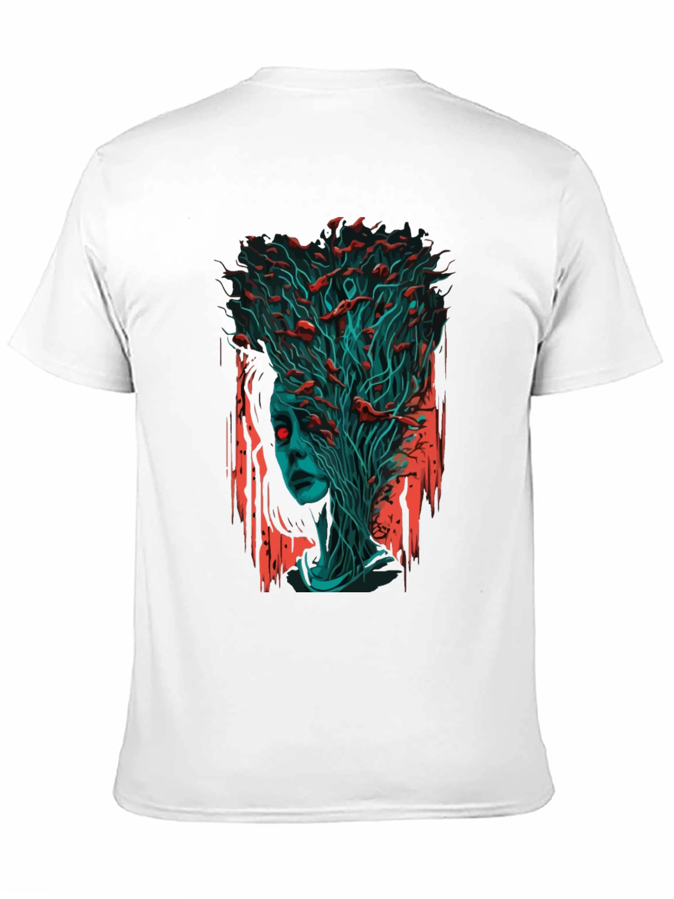 Surreal Zombie Girl Graphic Tee - Black