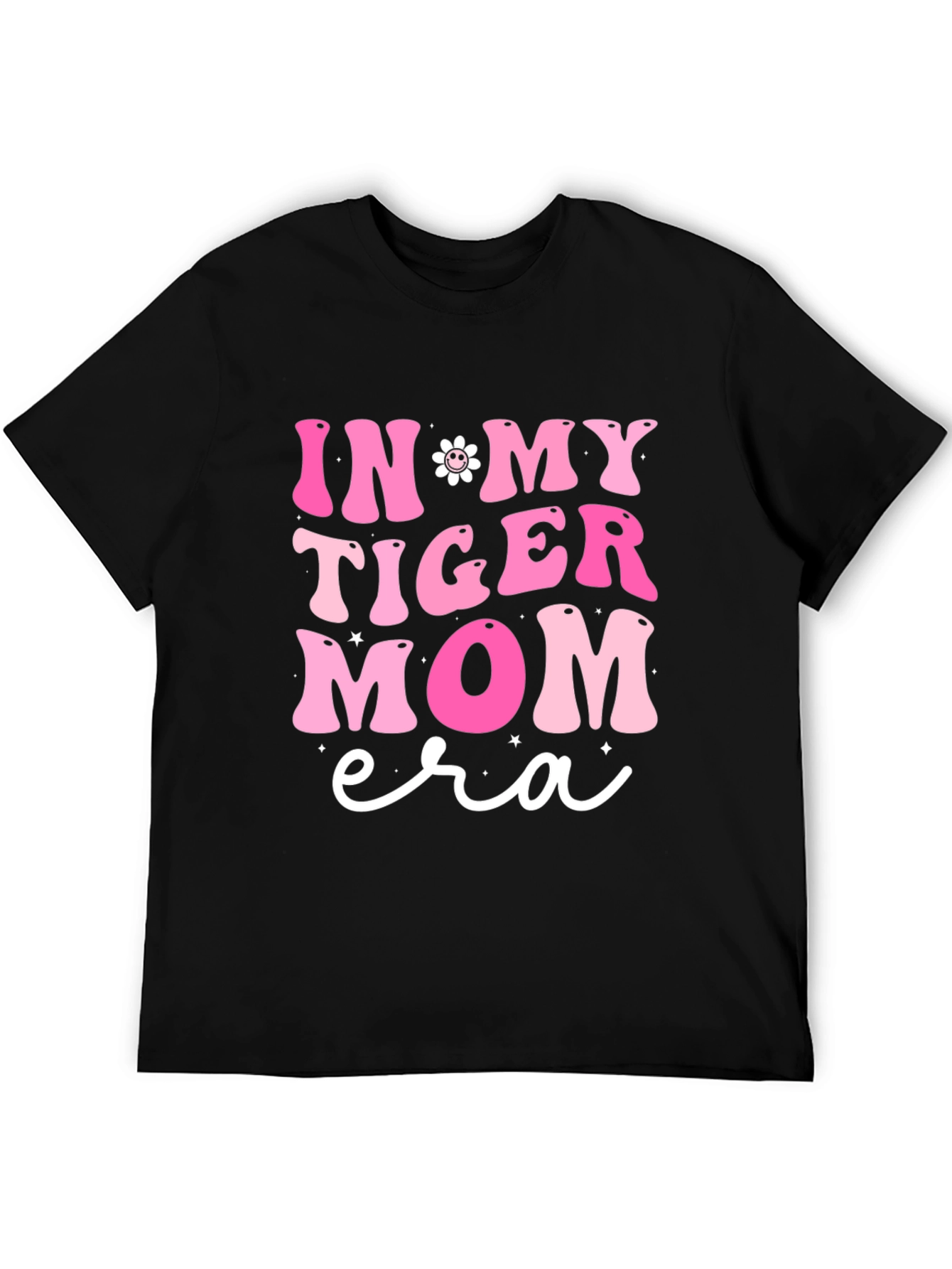In My Tiger Mom Era Black Cotton T-Shirt