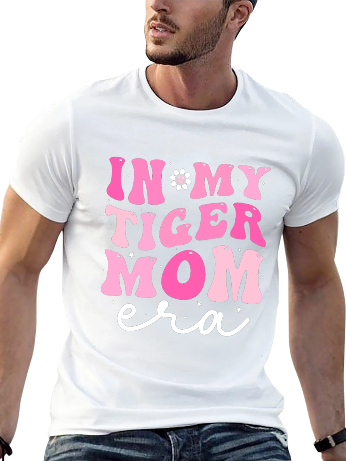 In My Tiger Mom Era Black Cotton T-Shirt