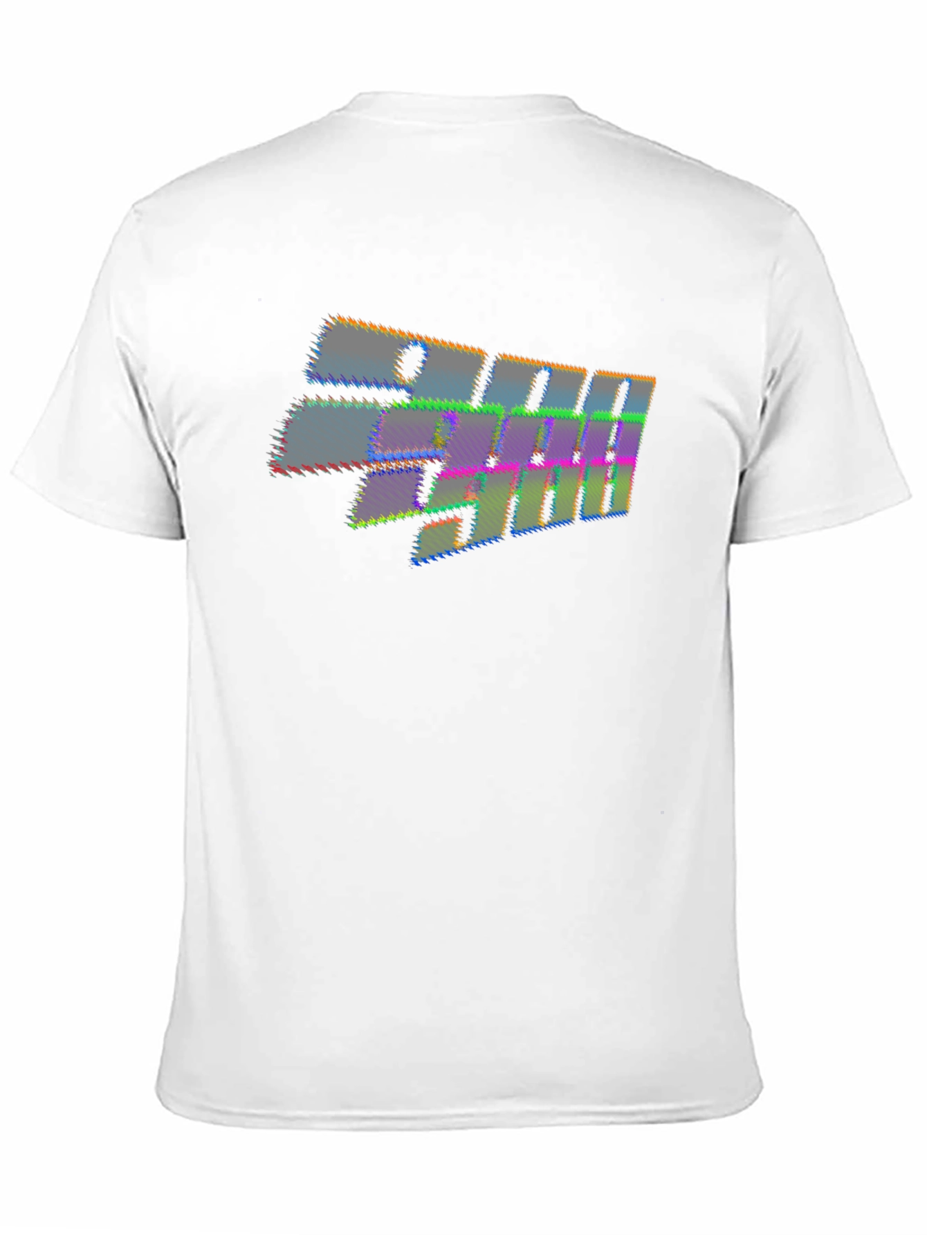 Retro Glitch Graphic T-Shirt - Black