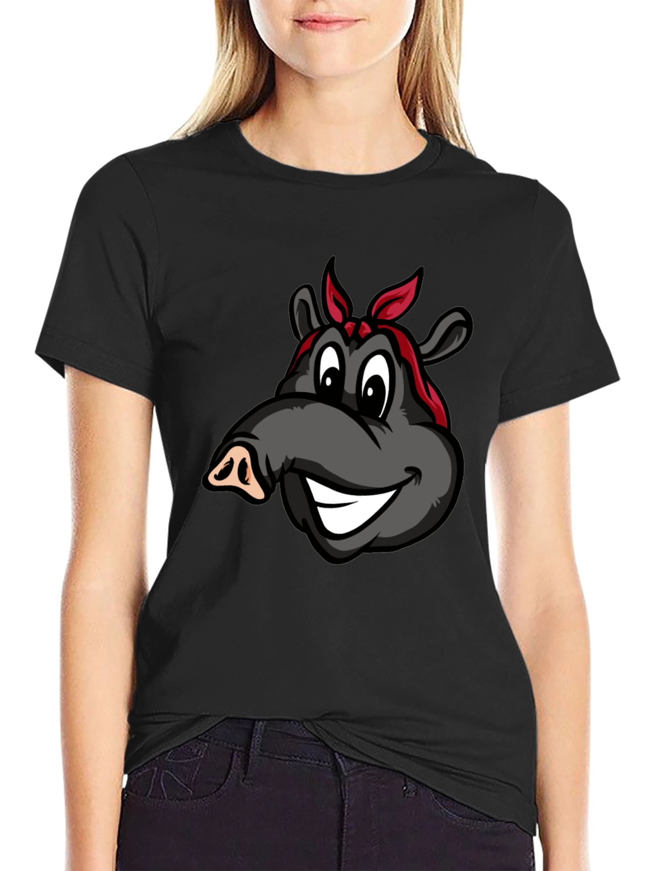 Cartoon Hippo T-Shirt - Funky Animal Graphic Tee