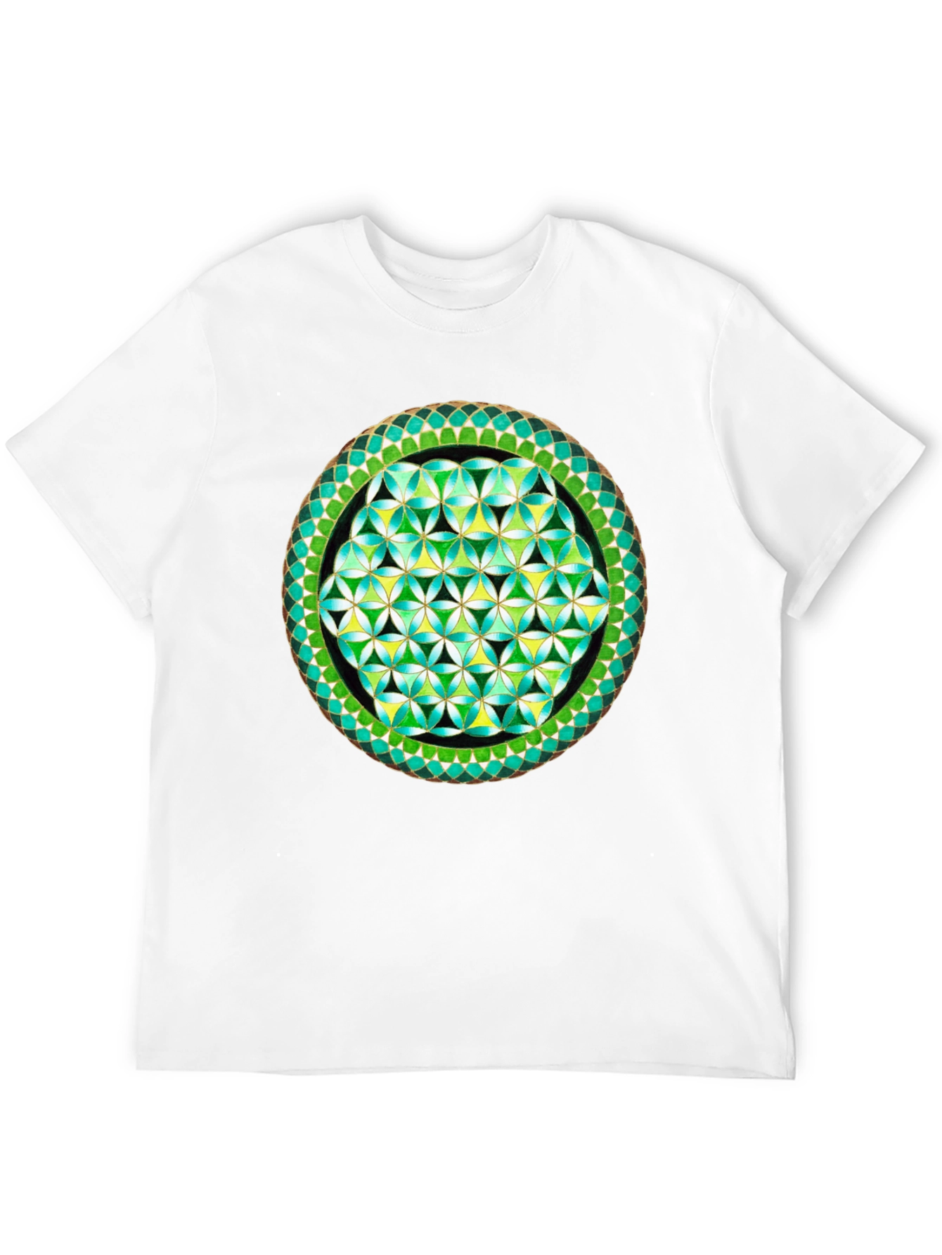 Geometric Flower of Life Graphic Tee