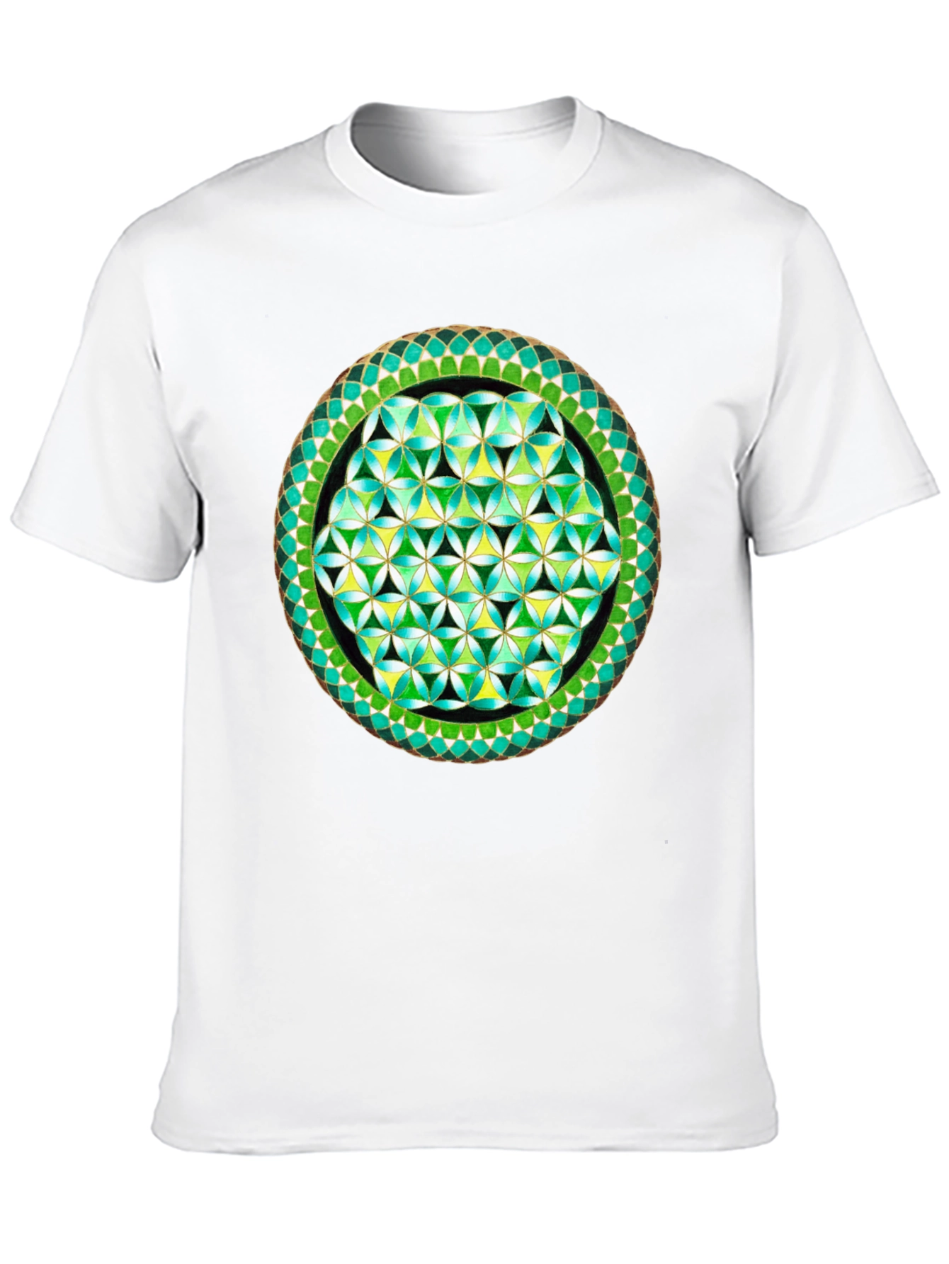 Geometric Flower of Life Graphic Tee