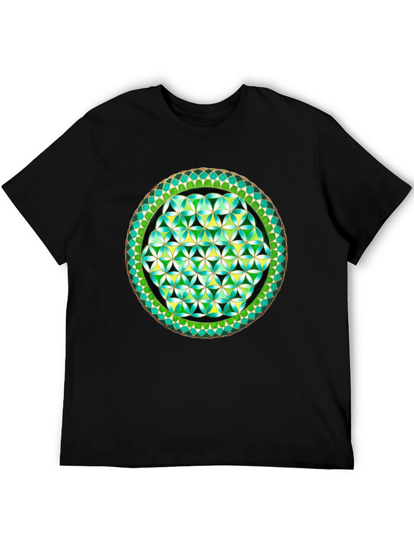 Geometric Flower of Life Graphic Tee
