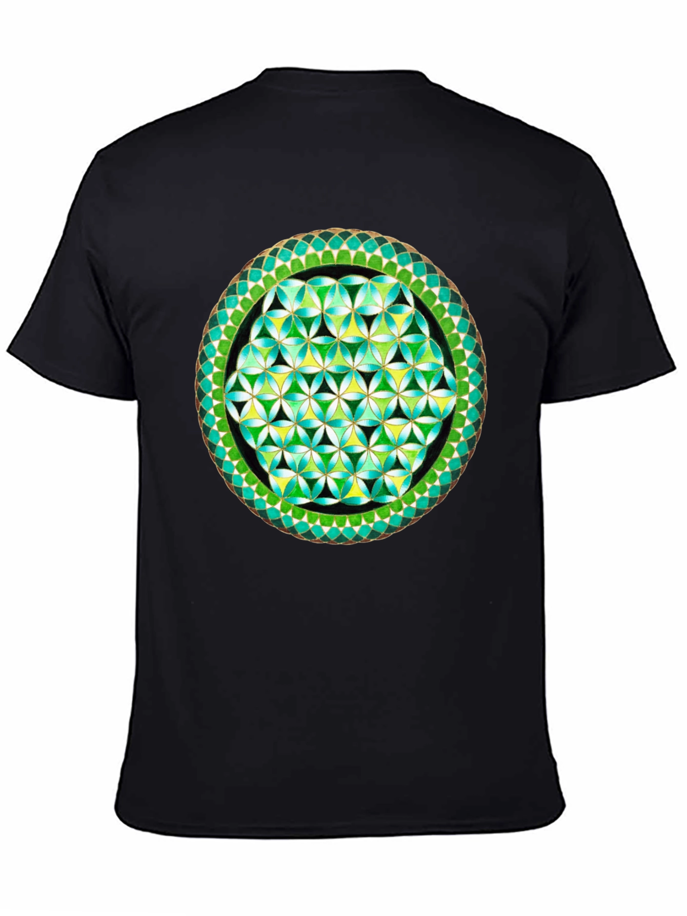 Geometric Flower of Life Graphic Tee