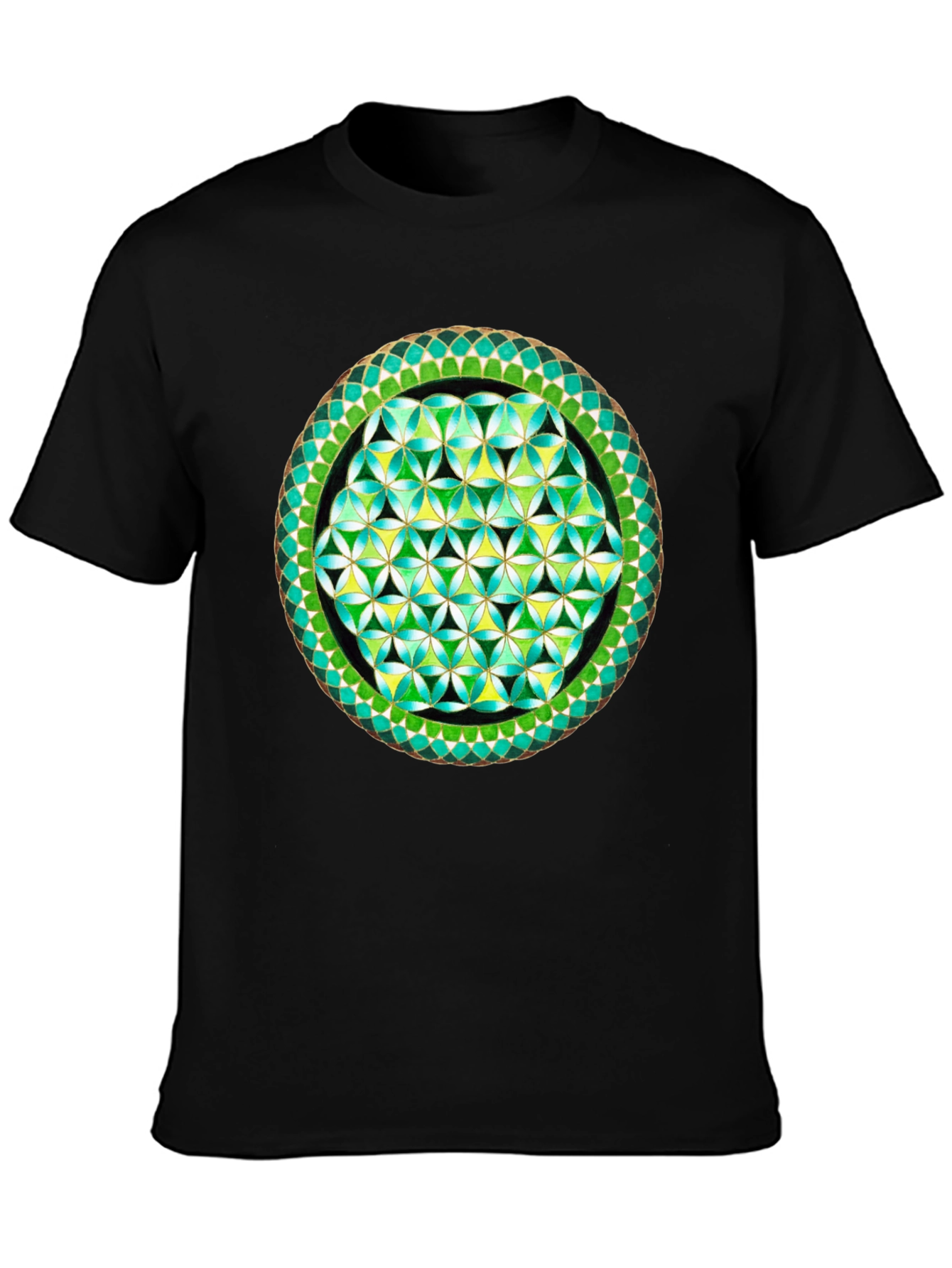 Geometric Flower of Life Graphic Tee