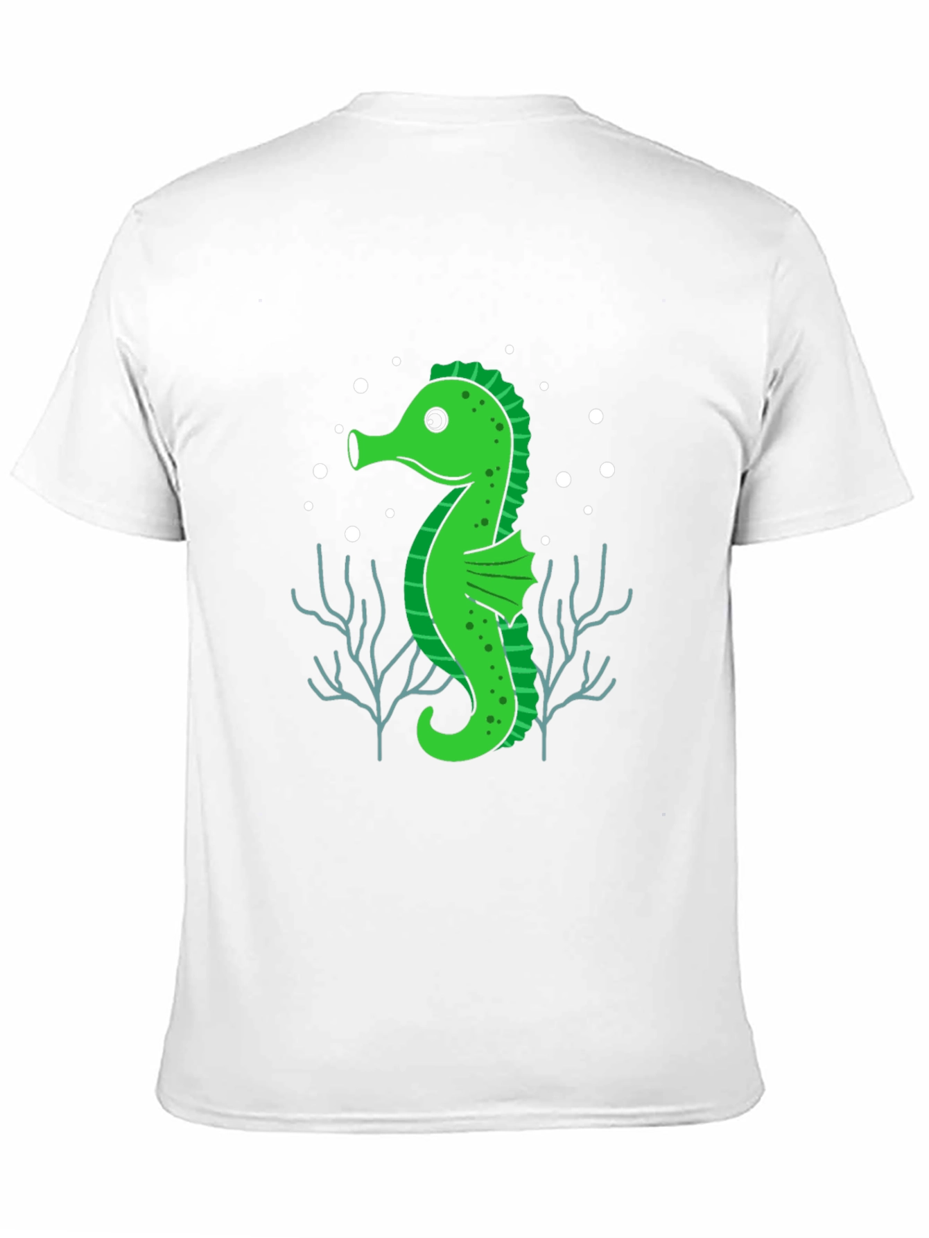 Seahorse Graphic Tee - Black Cotton T-Shirt