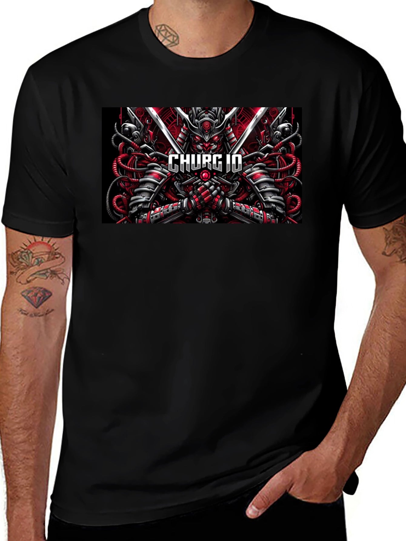 Cyberpunk Samurai T-Shirt - CHURG ID Design