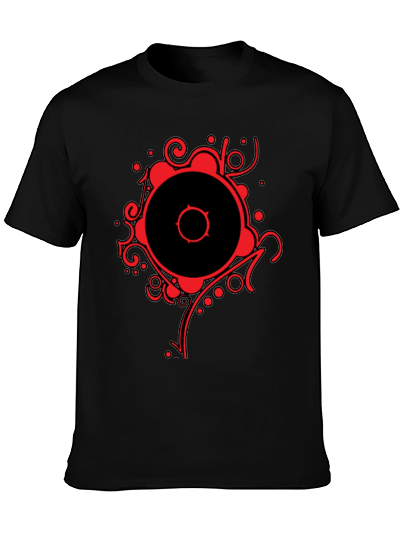 Abstract Graphic Black T-Shirt
