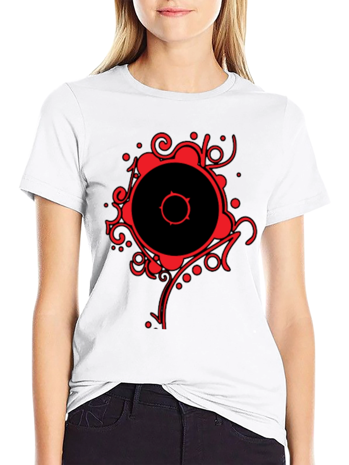 Abstract Graphic Black T-Shirt