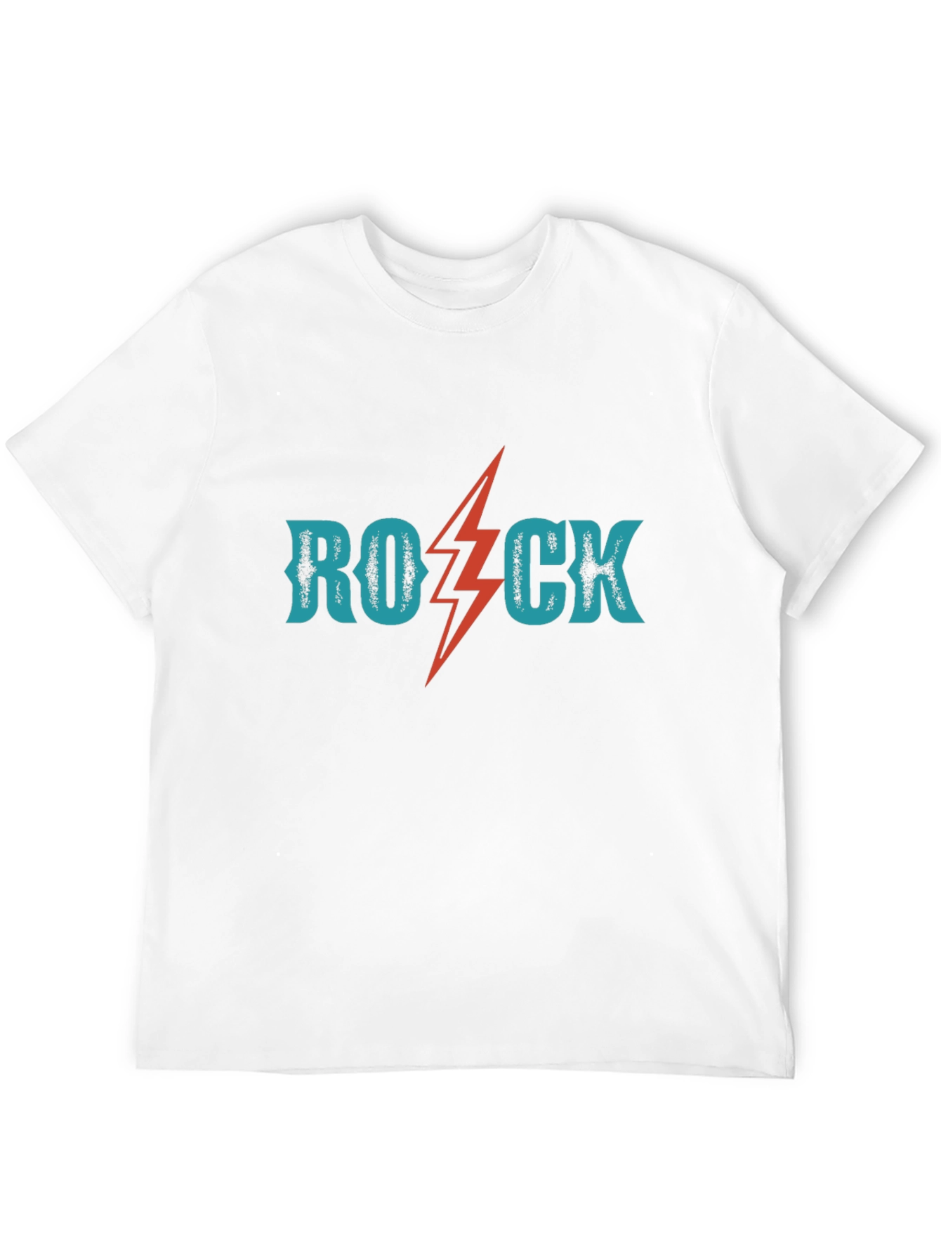 Rock Lightning Bolt Graphic Tee - Black