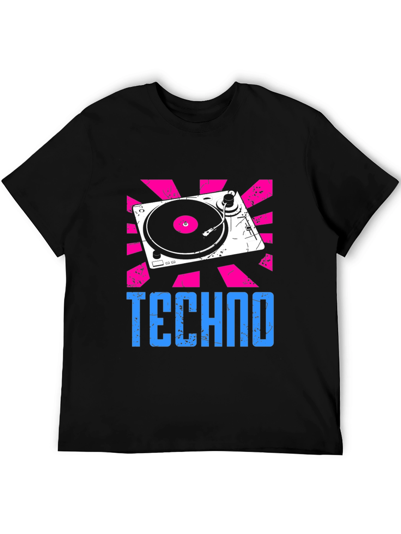 Techno Turntable Graphic Tee - Retro Style