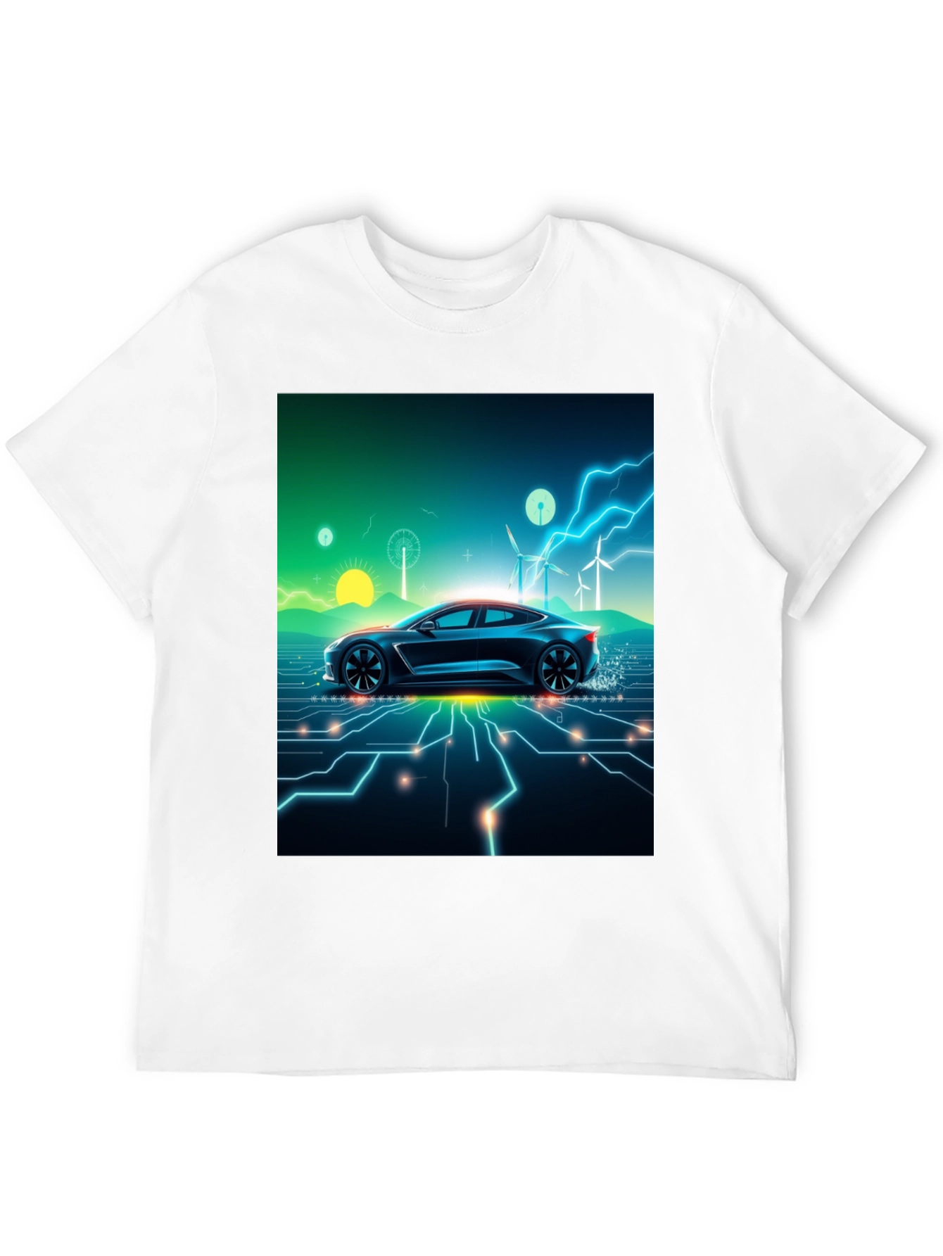Electric Car T-Shirt - Futuristic Style