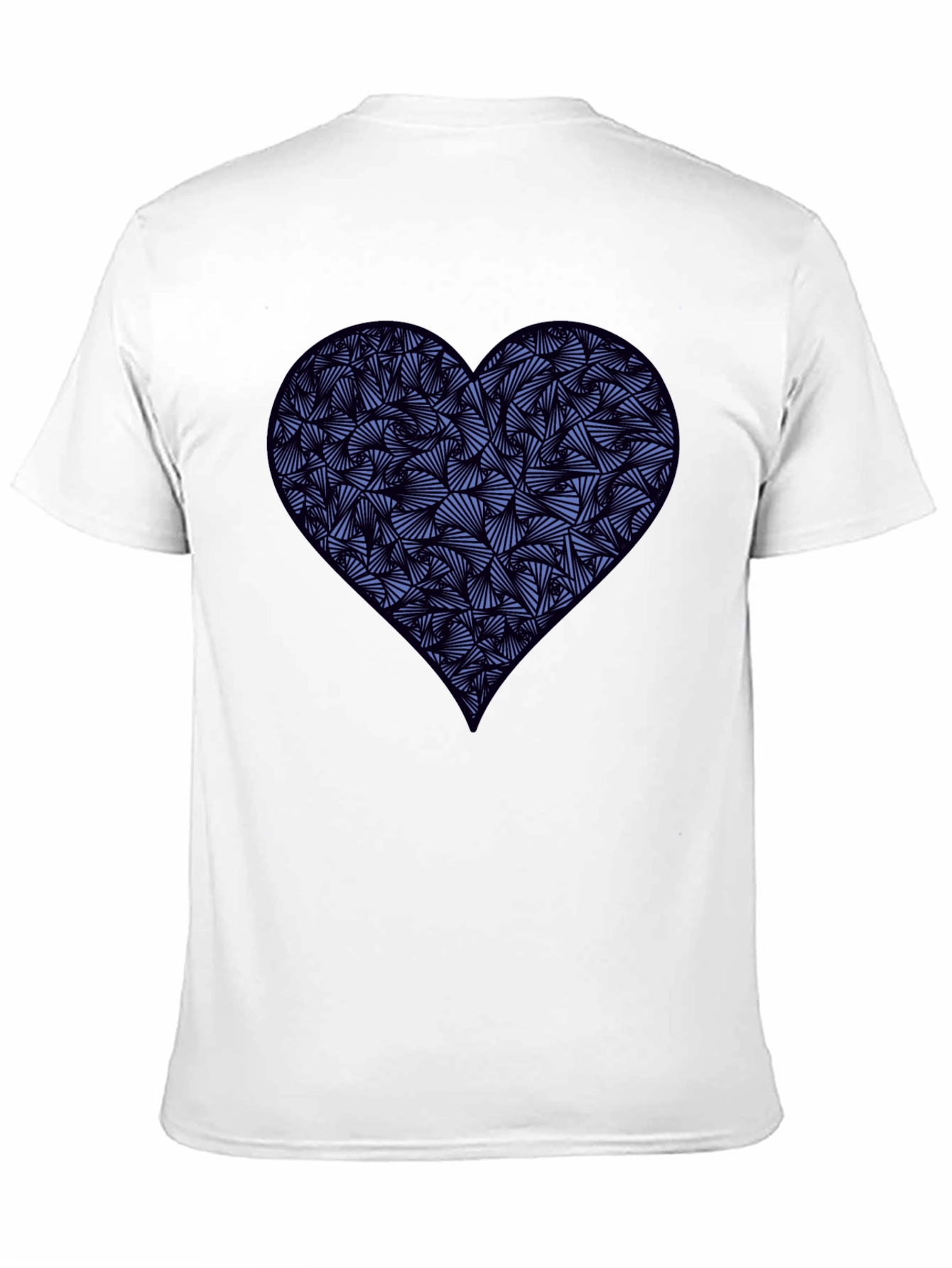 Heart Print Mens Black T-Shirt