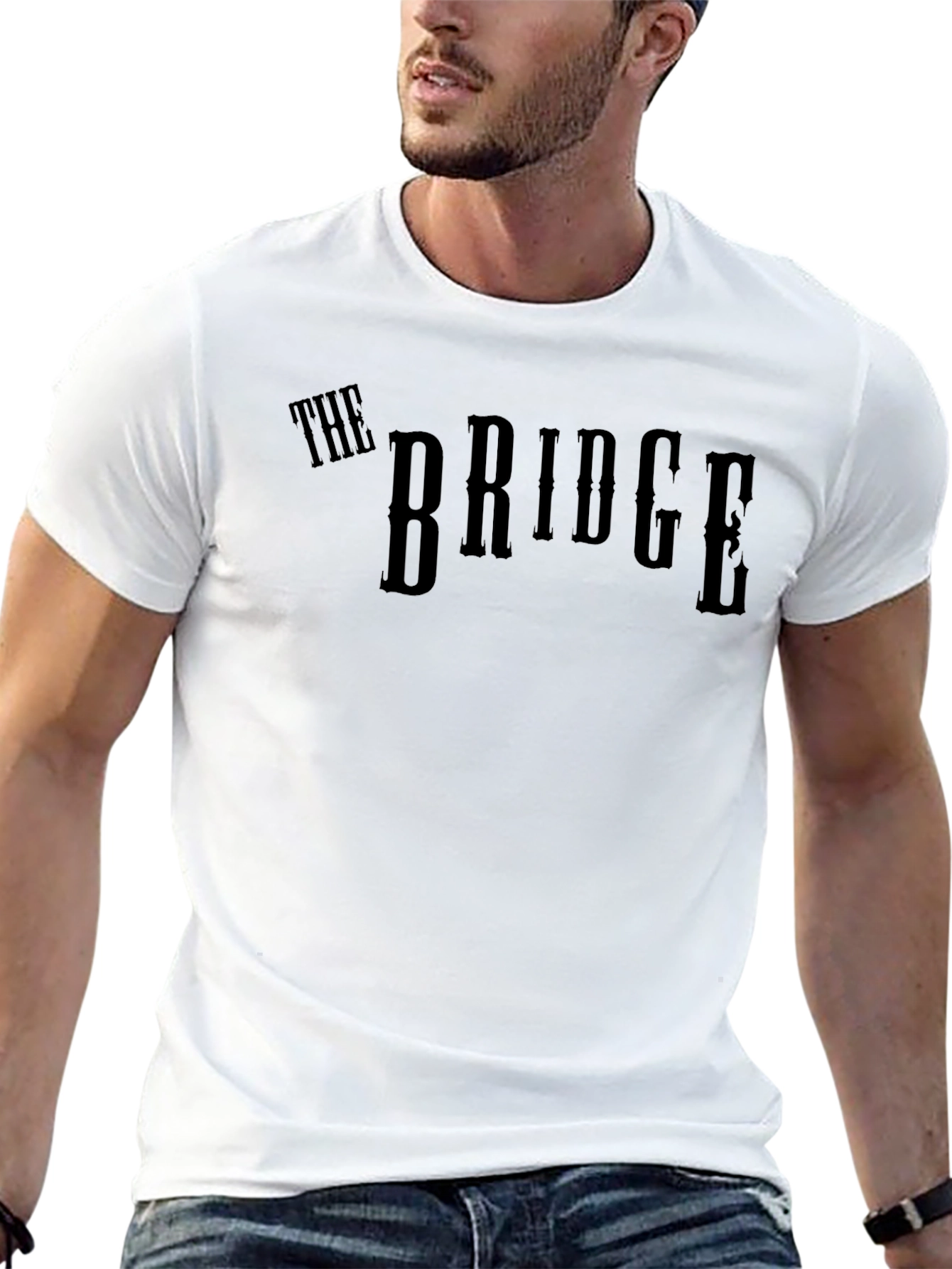 The Bridge Graphic Tee - Mens Black Cotton T-Shirt