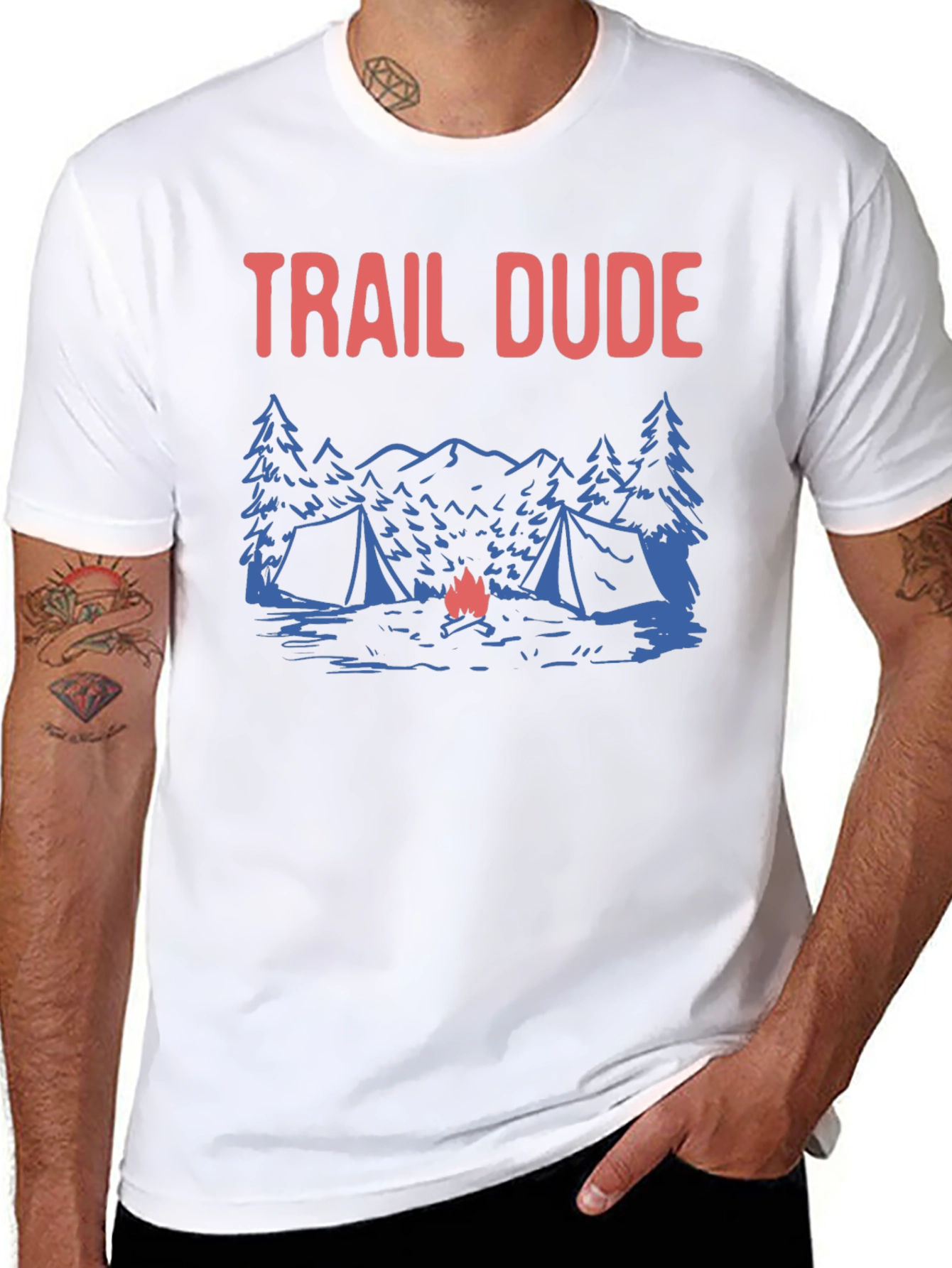 Trail Dude Camping T-Shirt - Adventure Awaits!