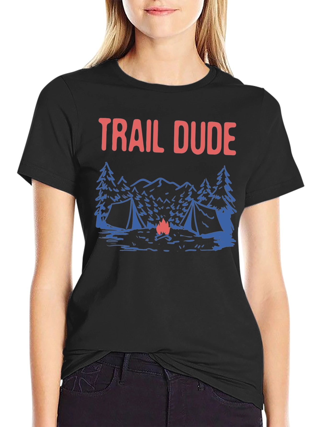 Trail Dude Camping T-Shirt - Adventure Awaits!