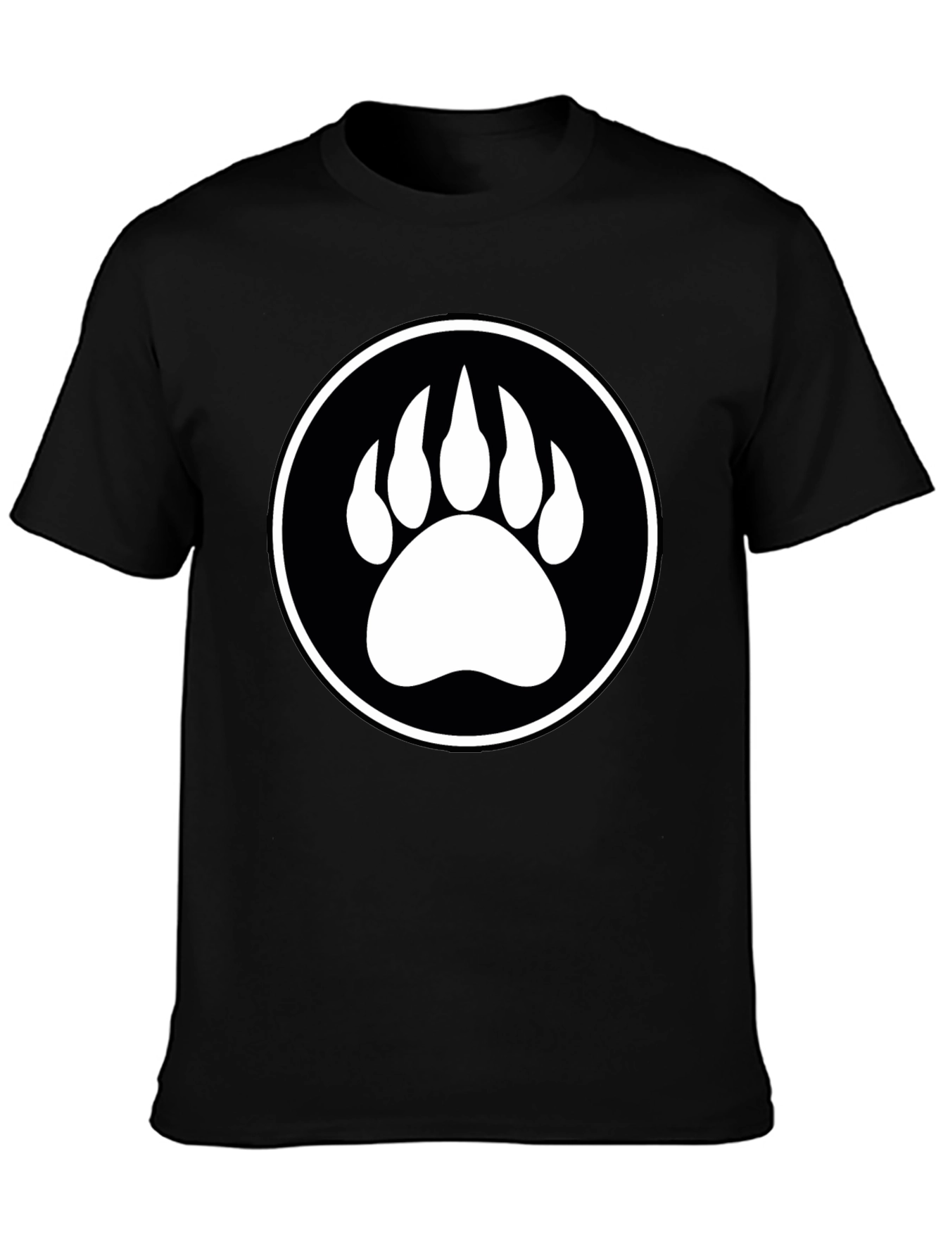 Bear Paw Graphic Tee - Mens Black T-Shirt