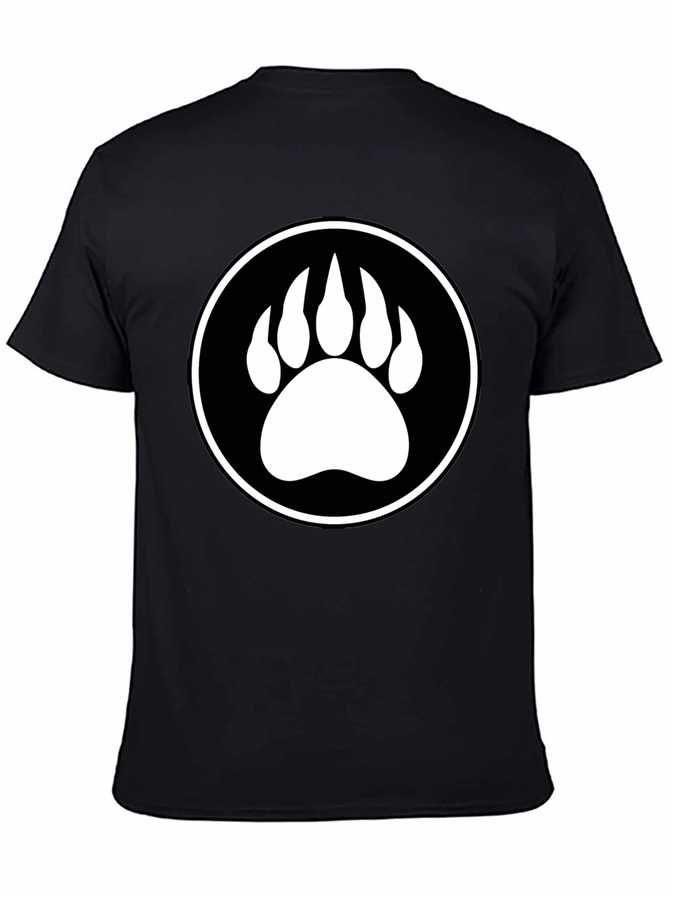 Bear Paw Graphic Tee - Mens Black T-Shirt