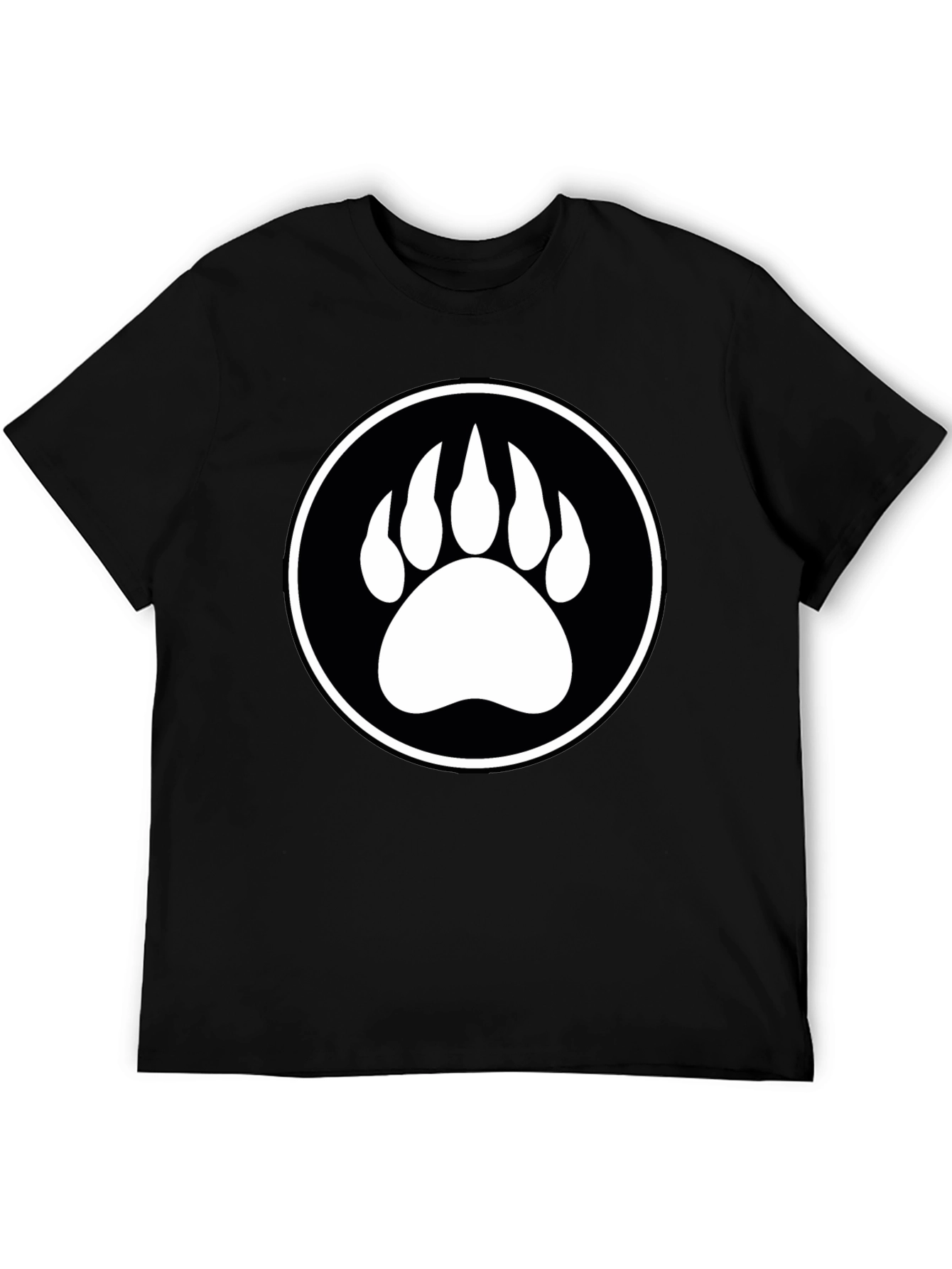 Bear Paw Graphic Tee - Mens Black T-Shirt