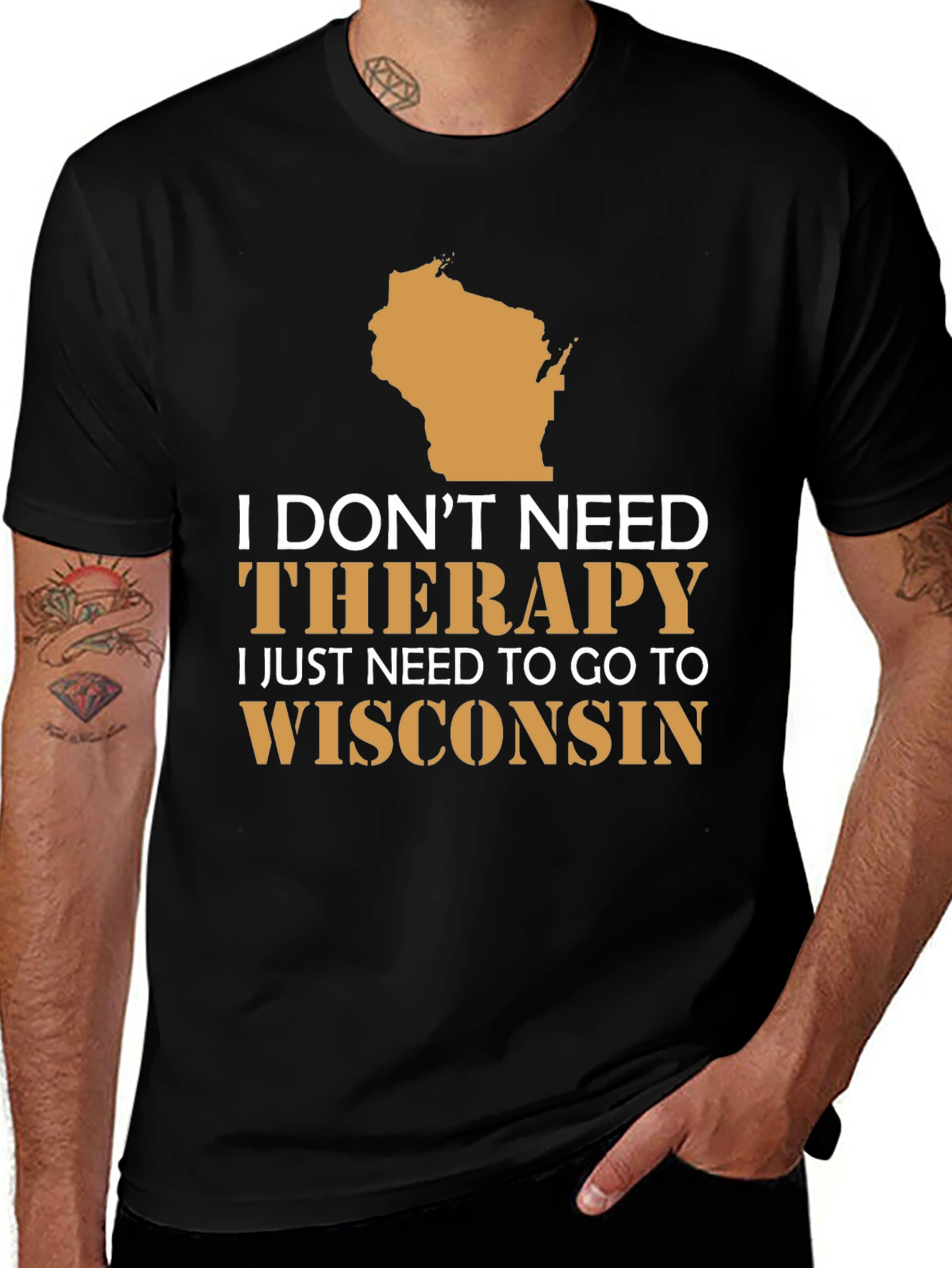 Wisconsin Therapy T-Shirt: State Pride Tee