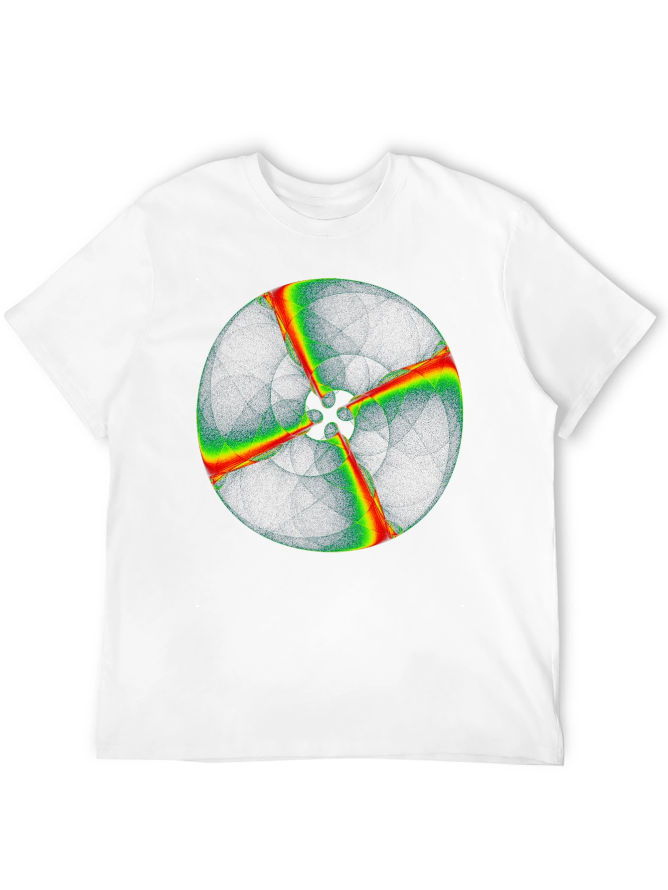 Abstract Circle Graphic Black T-Shirt