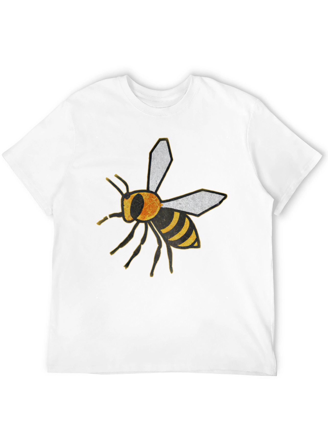 Bee Graphic Black T-Shirt - Stylish Crew Neck Tee