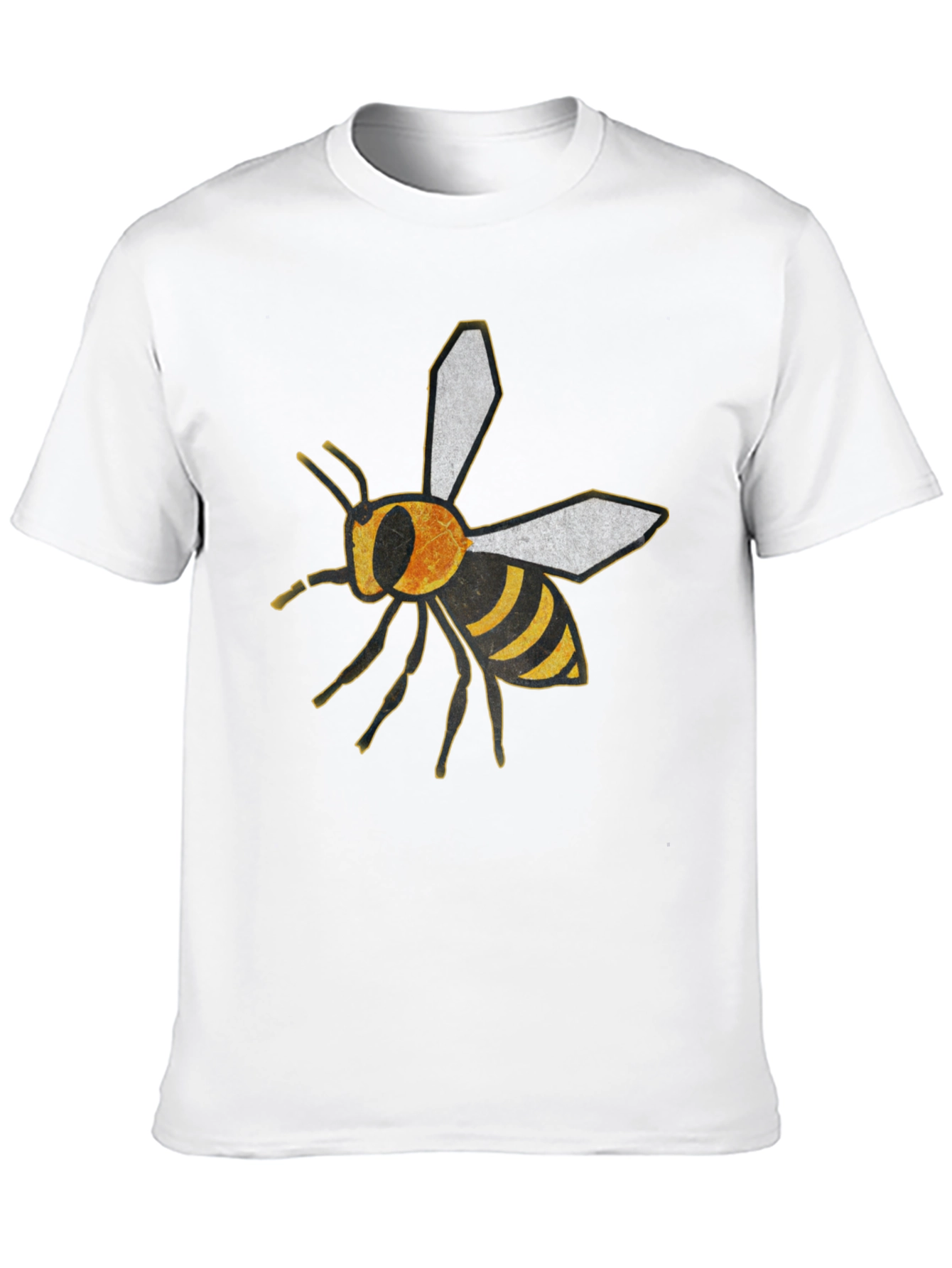 Bee Graphic Black T-Shirt - Stylish Crew Neck Tee