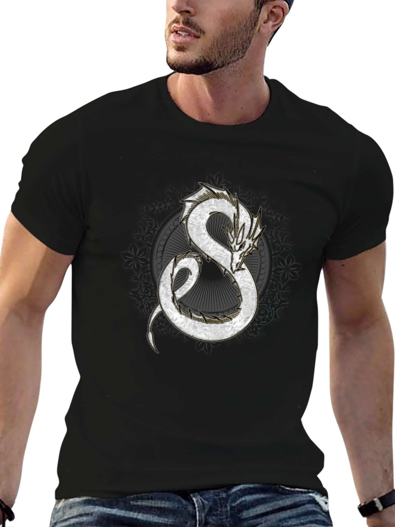Dragon Graphic Black T-Shirt - Fantasy Inspired