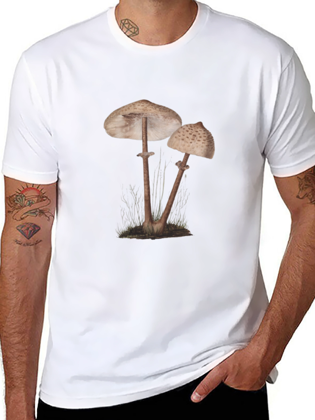 Mushroom Graphic T-Shirt - Unique Nature Tee