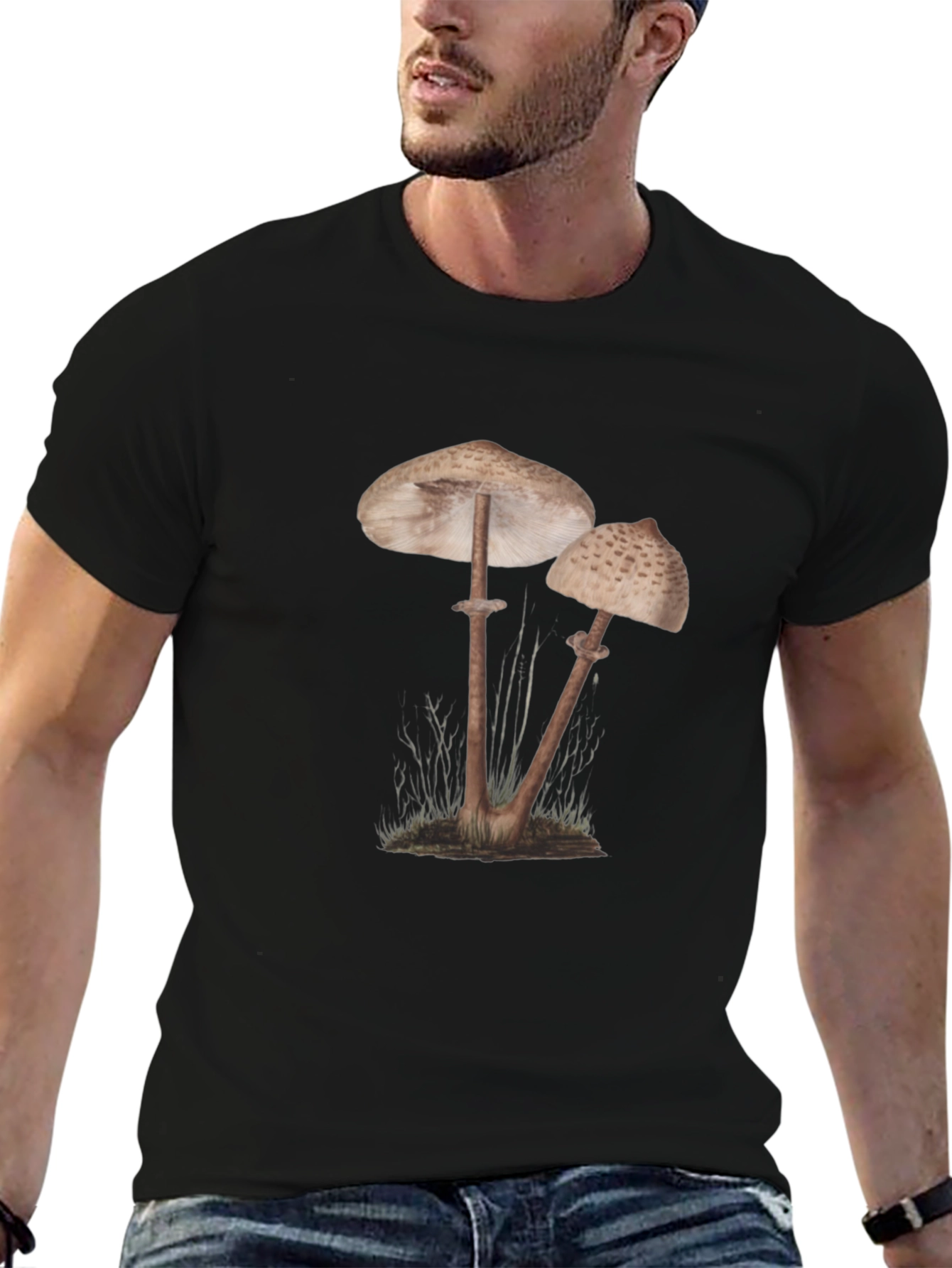 Mushroom Graphic T-Shirt - Unique Nature Tee