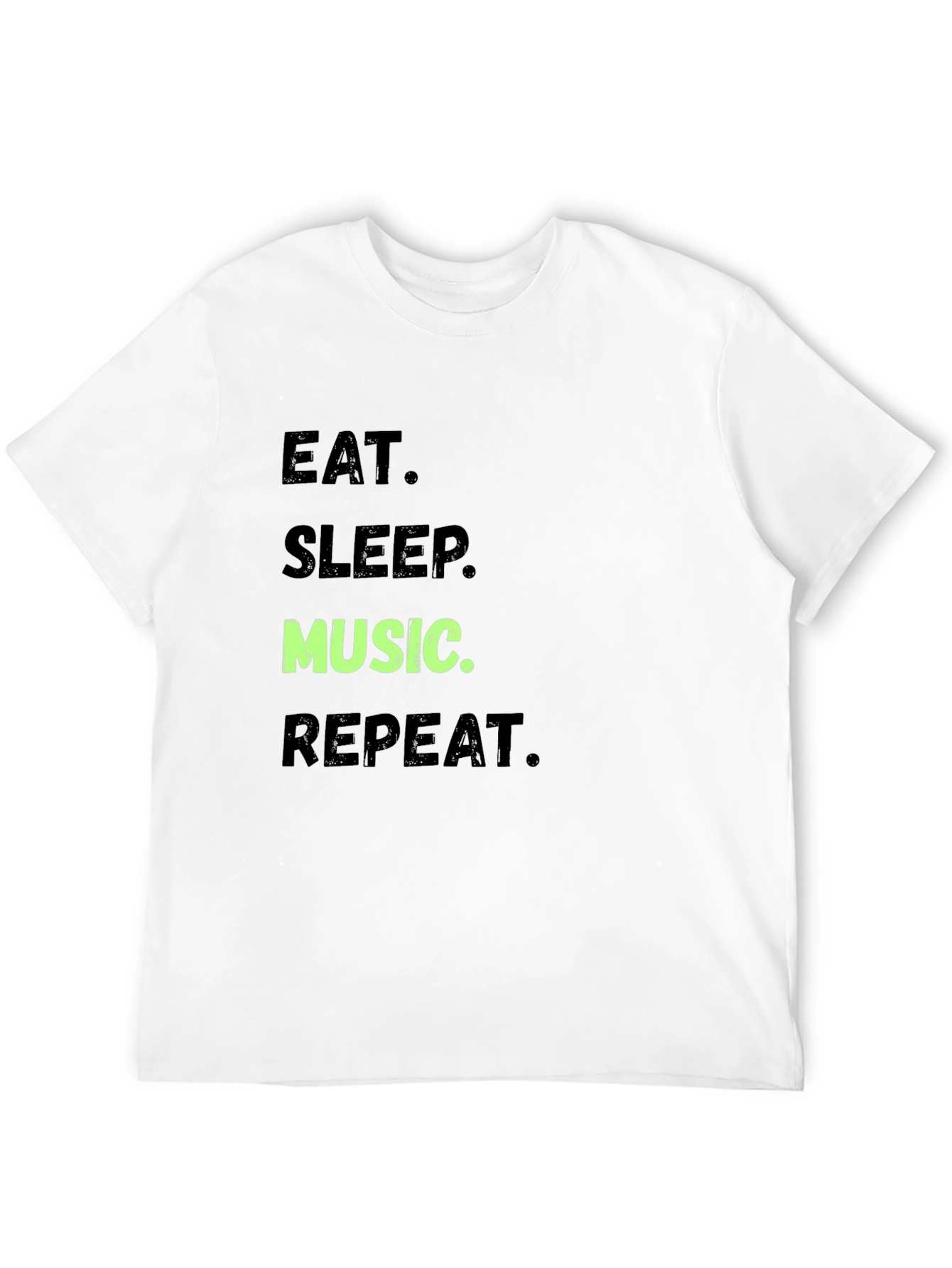 Eat Sleep Music Repeat Black T-Shirt