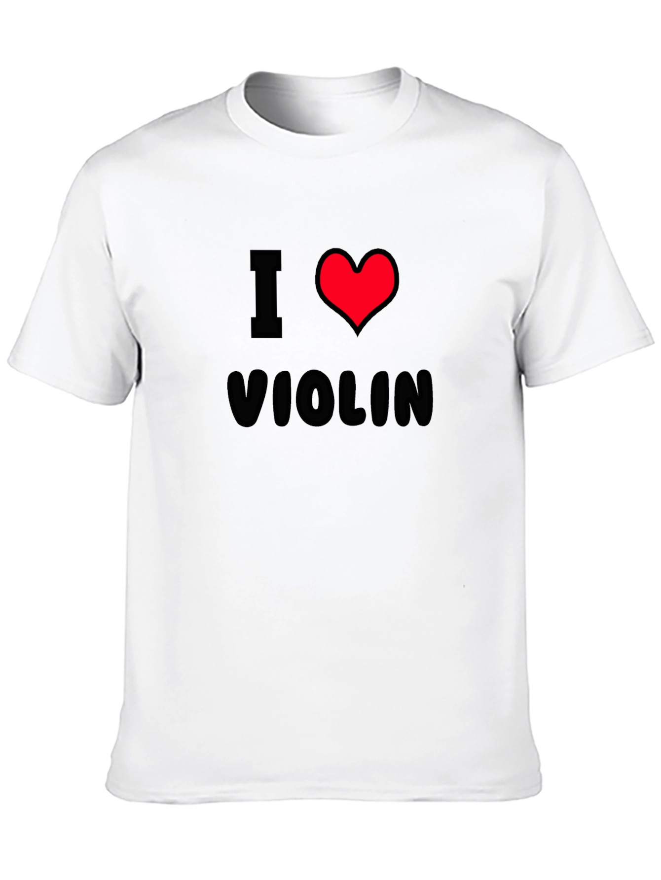 I Heart Violin Black T-Shirt Music Lover Tee