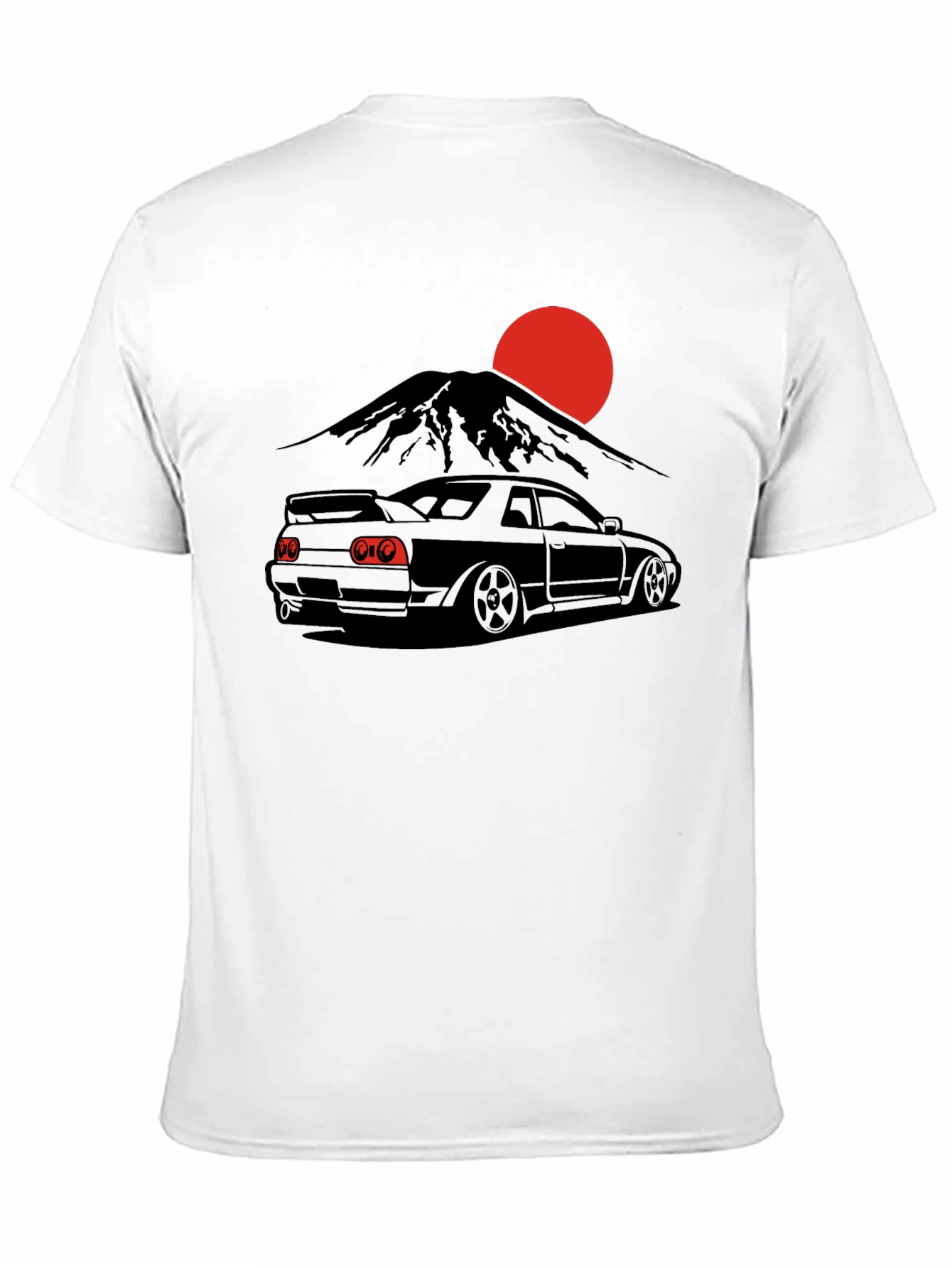 Japanese Skyline Car Black T-Shirt